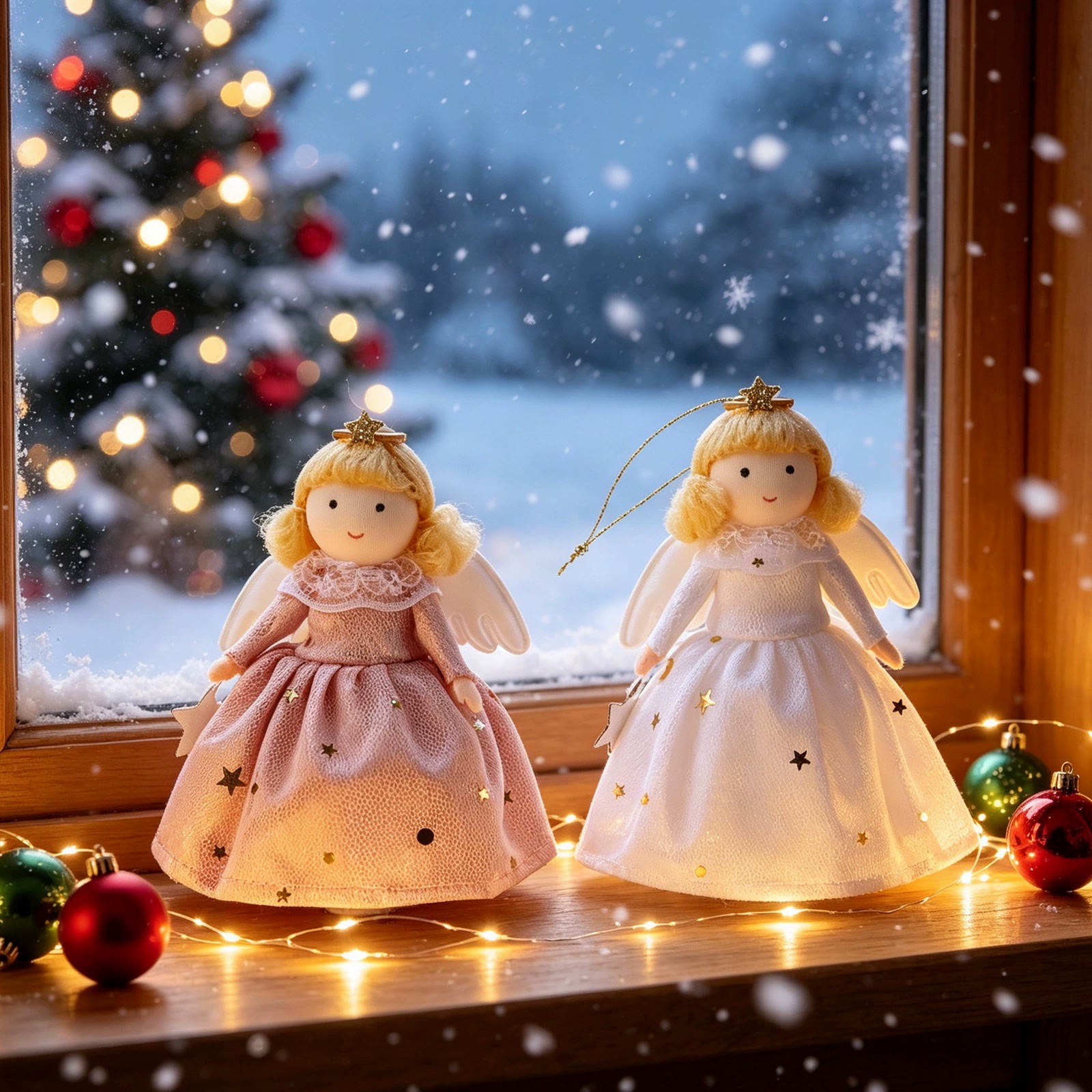 Rubbyoo Christmas Angel Pendants - Christmas Tree Hanging Art  | Unique Gift For Her  - image 2