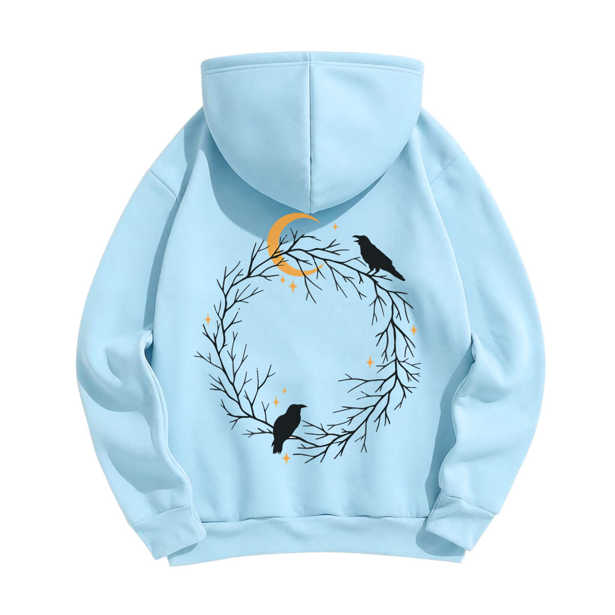 Rubbyoo Gothic Crow & Moonlight Motif Unisex Hoodie  - image 14