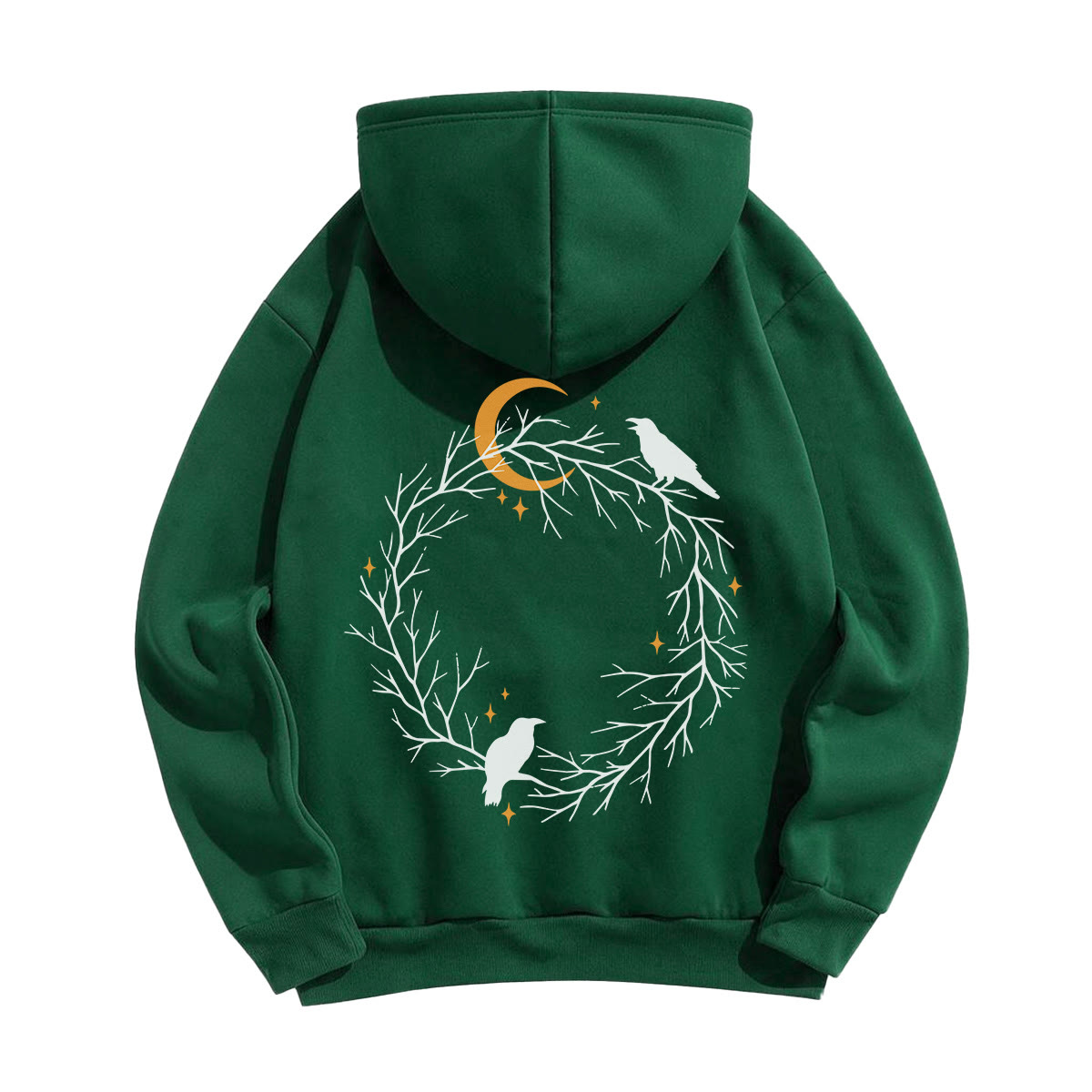 Rubbyoo Gothic Crow & Moonlight Motif Unisex Hoodie  - image 21