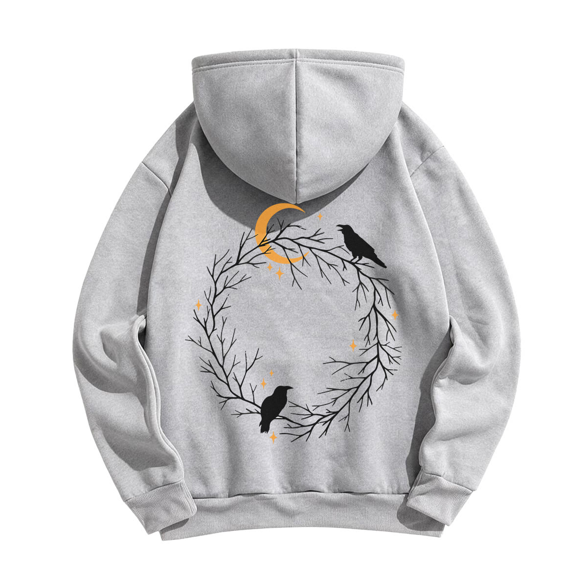 Rubbyoo Gothic Crow & Moonlight Motif Unisex Hoodie  - image 24