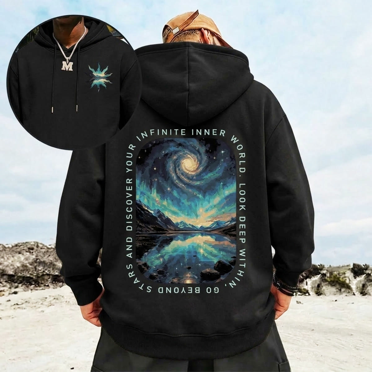 Rubbyoo Go Beyond Stars And Discover Your Infinite Inner World Unisex Hoodie  - image 4