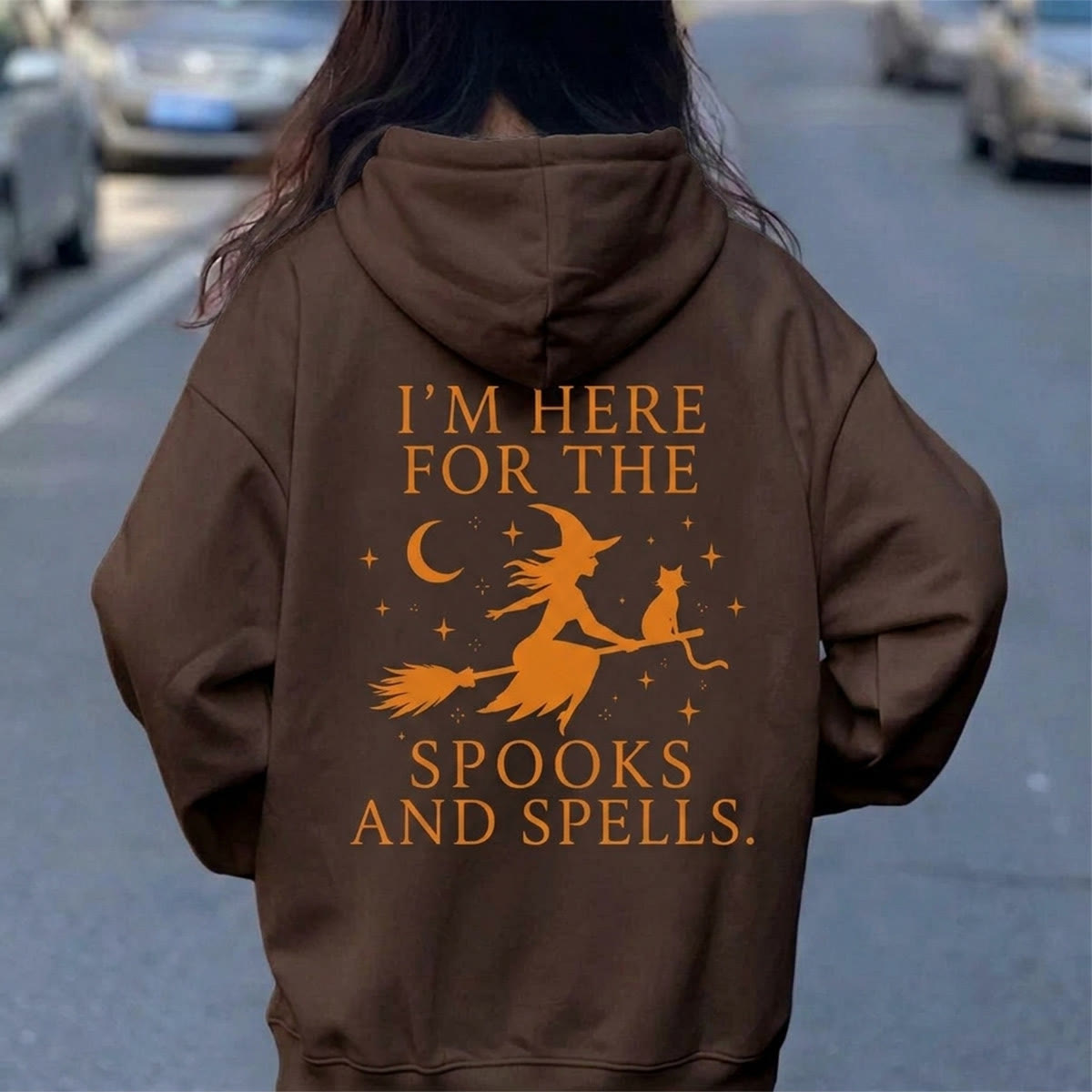 Rubbyoo I Am Here For The Spooks And Spells Unisex Hoodie Halloween Outfit - image 2