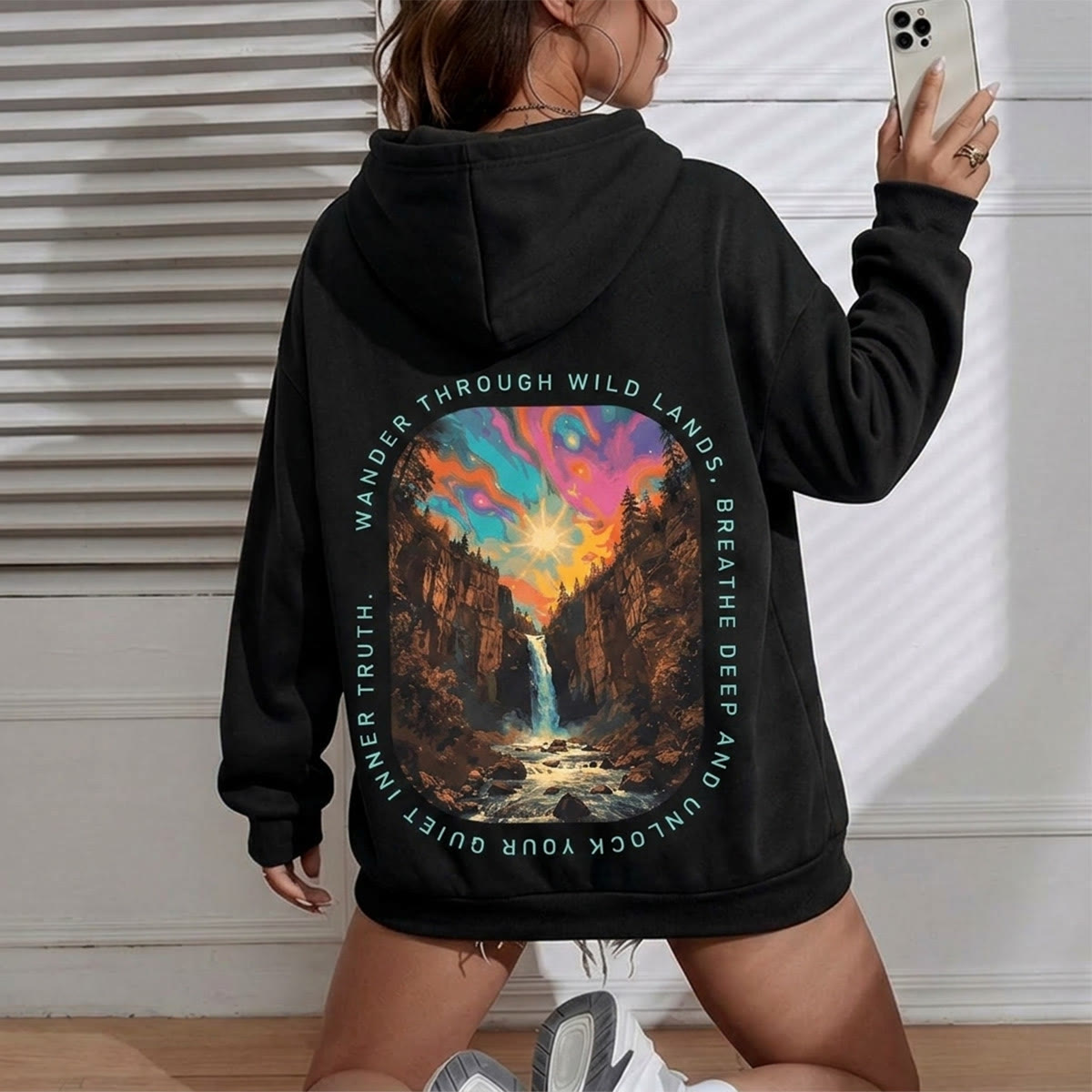 Rubbyoo Wander Through Wild Lands Unisex Hoodie  - image 2