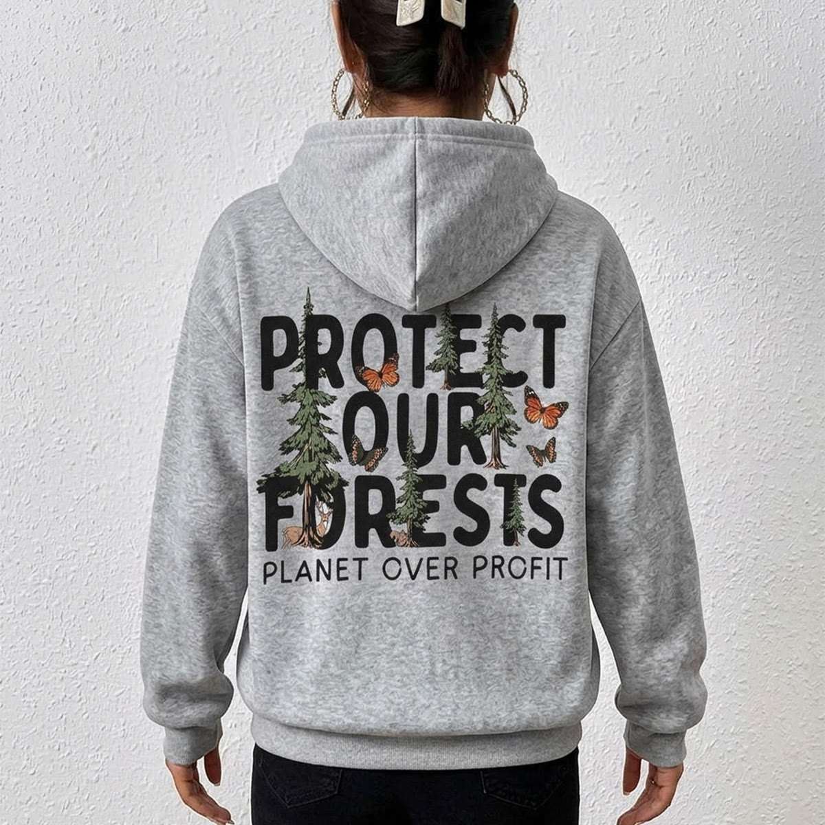 Rubbyoo Protect Our Forests Unisex Hoodie  - image 2