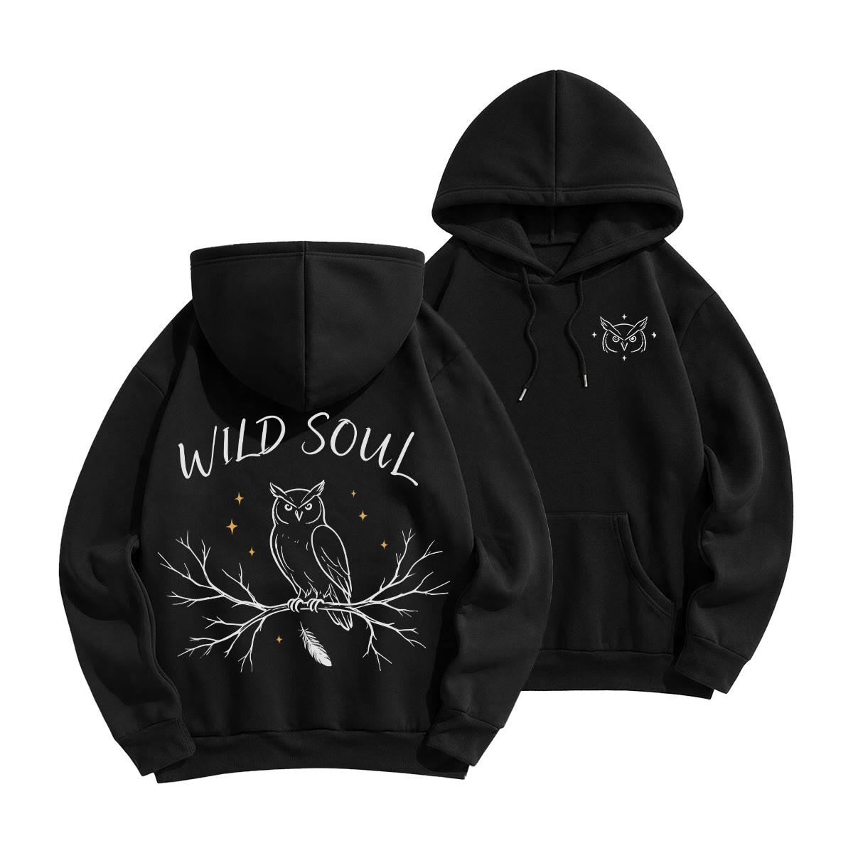 Rubbyoo Wild Soul Unisex Hoodie  - Black - 2XL - image 1