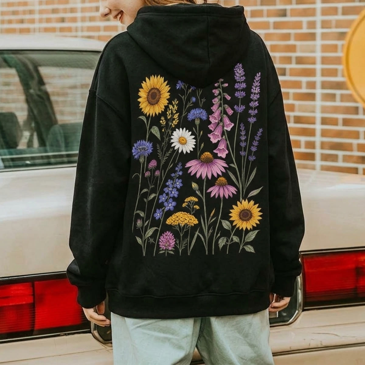 Rubbyoo Sunflower Garden Unisex Hoodie For Flower Lover - image 2