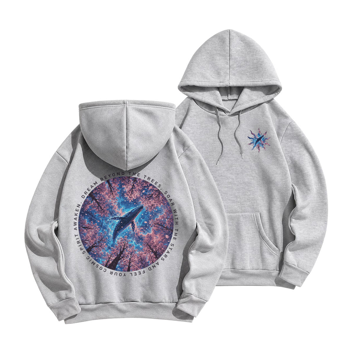 Rubbyoo Soar With The Stars Unisex Hoodie - Grey - 2XL - image 22