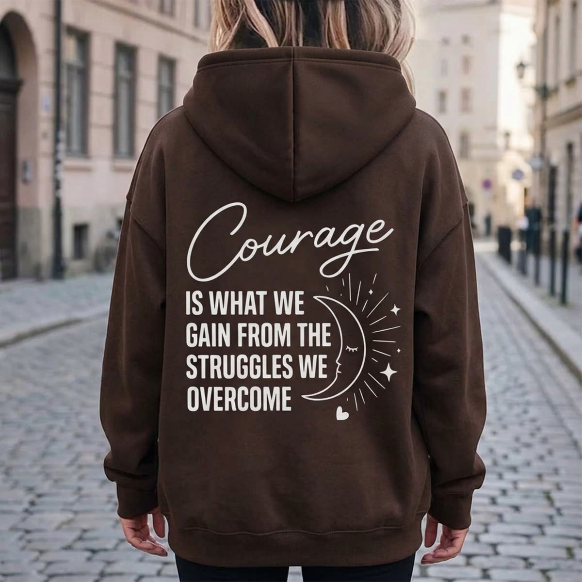 Rubbyoo Courage Is What We Gain From The Struggles Unisex Hoodie - image 3
