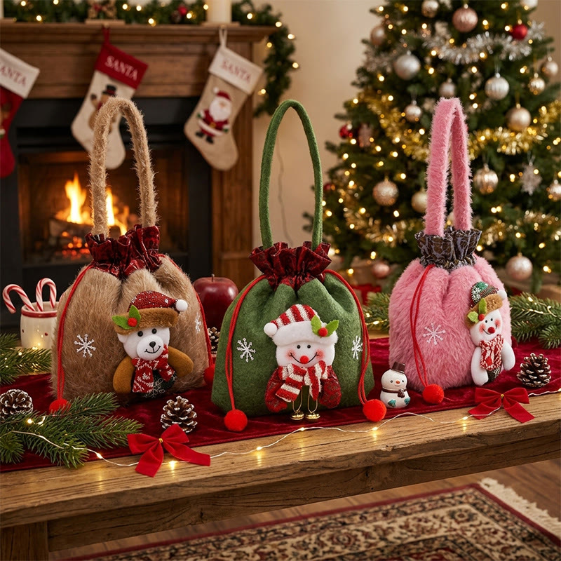 Rubbyoo Plush Christmas Apple Bag - Special Christmas Handbag | Personalized Festive Sack | Nice Holiday Gift - image 5