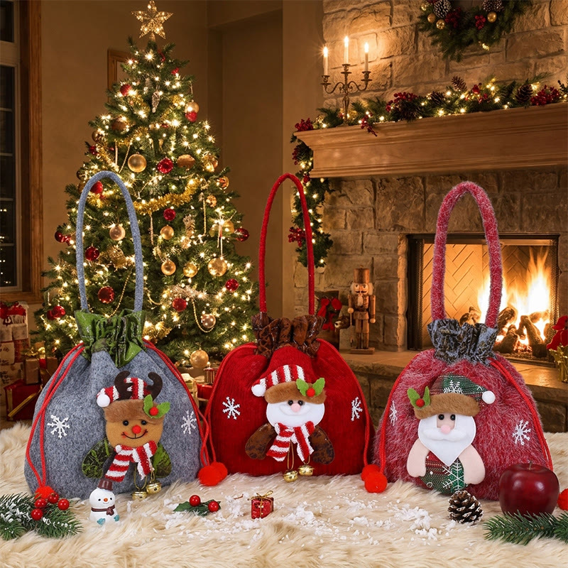 Rubbyoo Plush Christmas Apple Bag - Special Christmas Handbag | Personalized Festive Sack | Nice Holiday Gift - image 3