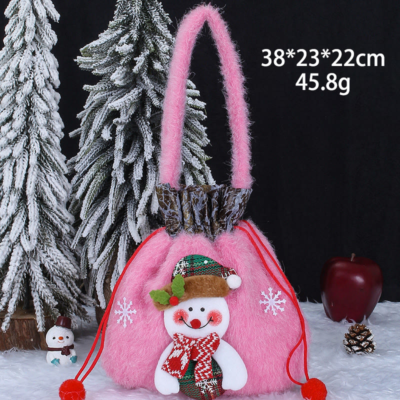 Rubbyoo Plush Christmas Apple Bag - Special Christmas Handbag | Personalized Festive Sack | Nice Holiday Gift - Snowman A - image 6