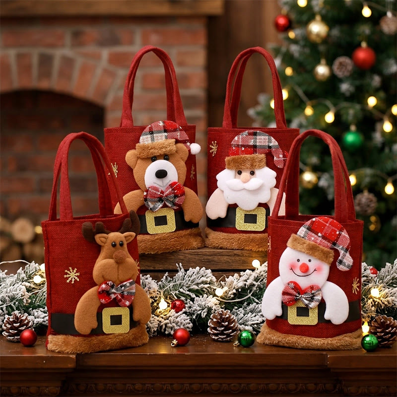 Rubbyoo Adorable Christmas Gift Bag - Creative Christmas Craft | Reusable Holiday Present Bag - 4-piece set - image 1