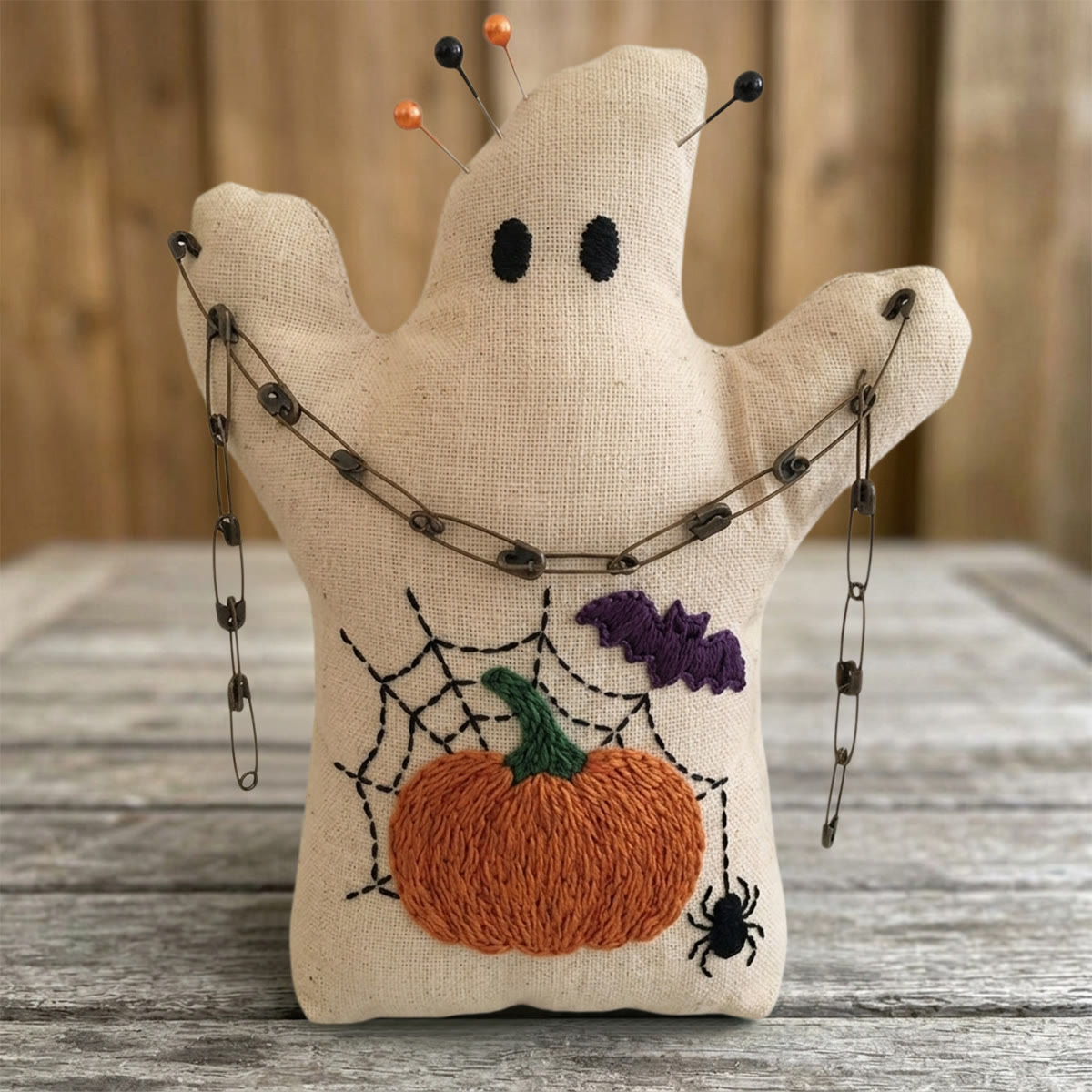 Rubbyoo Ghost Embroidery Kit - Cozy Harvest Season | Diy Autumn Halloween Room Decor | Beginner-friendly Design - image 2