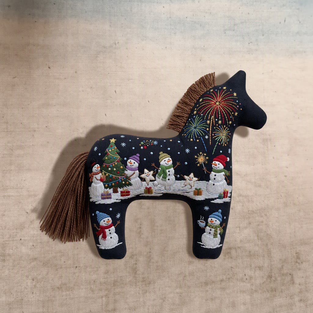 Rubbyoo Dala Horse Embroidery Kit - Merry Christmas Eve Carnival | Adorable Fairytale Party Accent | Nursery Room Cozy Festive Decor - image 8