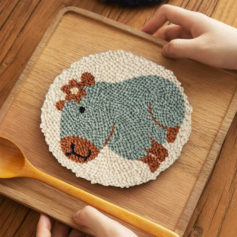 Cute Capybara Punch Needle Kit -  Handmade Warm Home Ornament | Entry-Level Adult New Hobby - image 11
