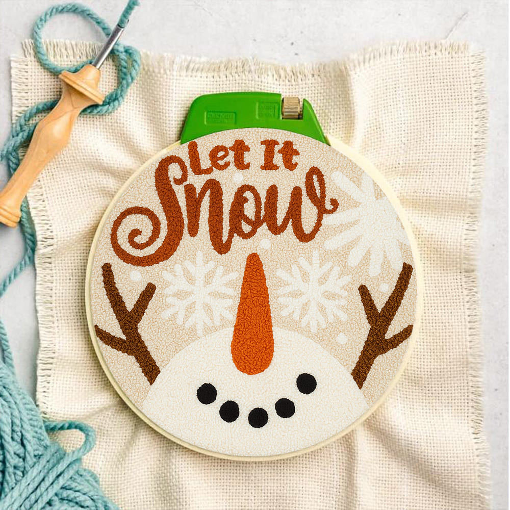 Let It Snow Punch Needle Kit - Diy Winter Handicraft | Perfect Christmas Hanging Art - image 8