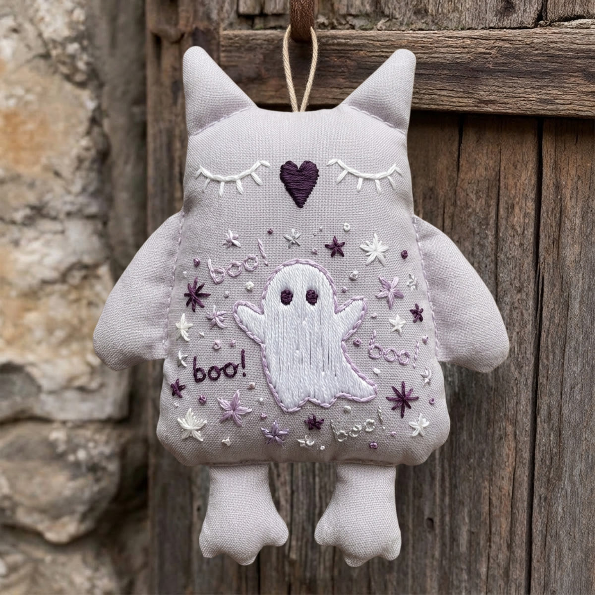 Rubbyoo Owl Embroidery Kit -  Lovely Ghost Boo | Halloween Nursery Room Accent | Cute Holiday Home Decor - image 4