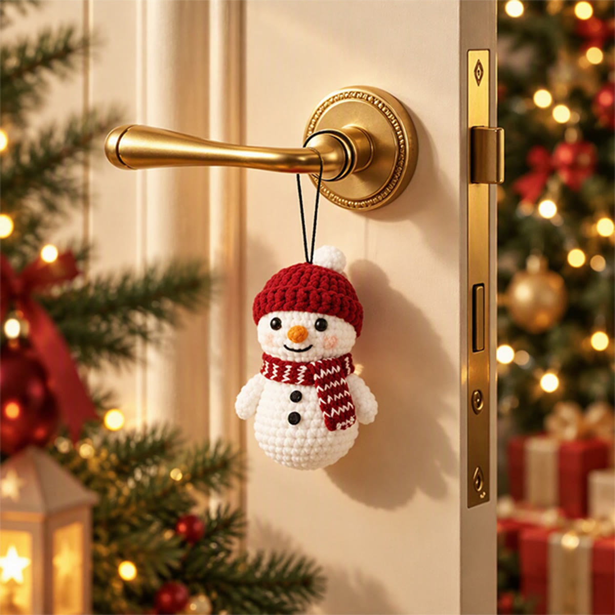 Diy Handmade Christmas Snowman Crochet Kit - Unique Decorative Keychain | Christmas Tree Hanging Ornament - image 4