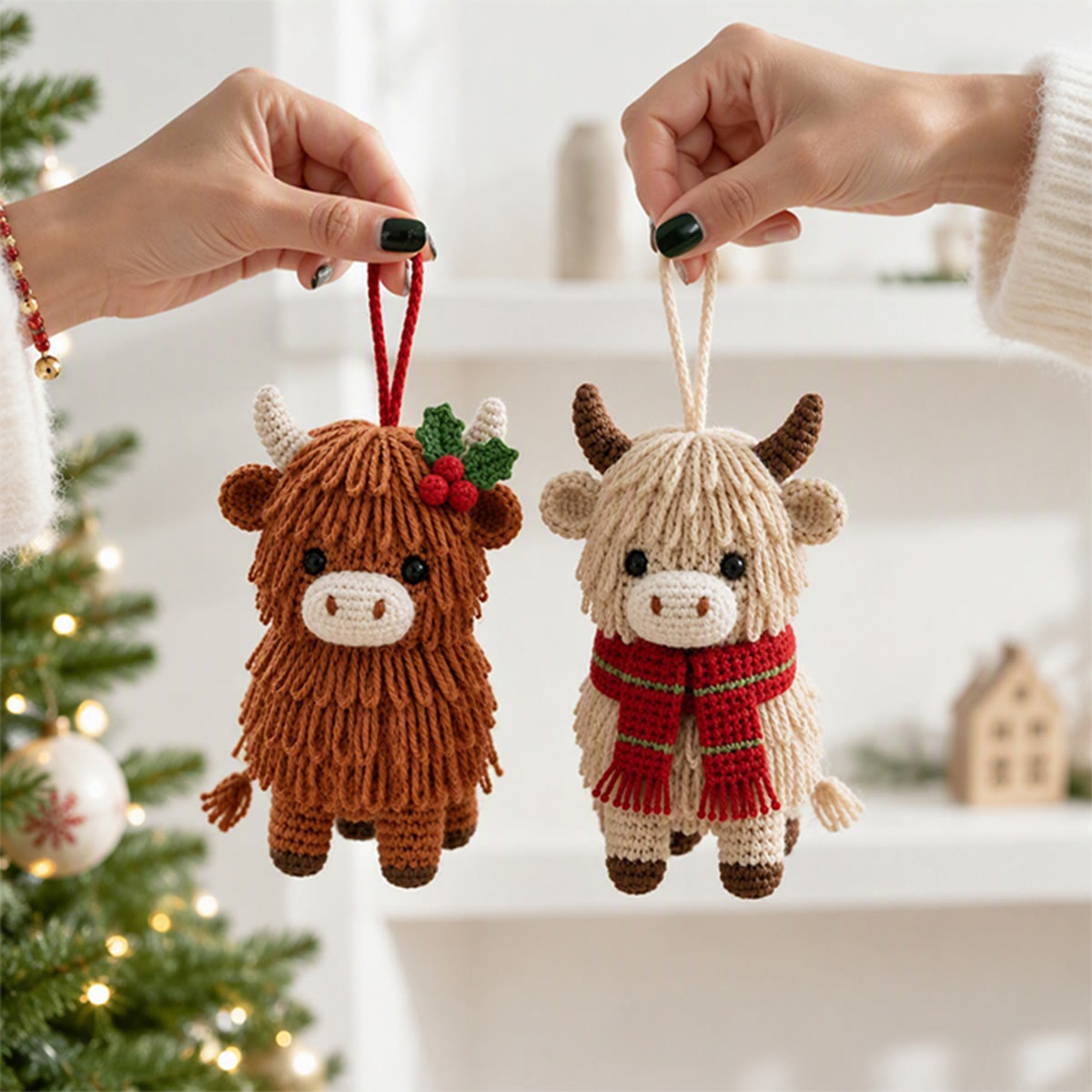 Diy Handmade Highland Cow Crochet Kit - Festive Hanging Ornament | Special Holiday Gift  - image 2
