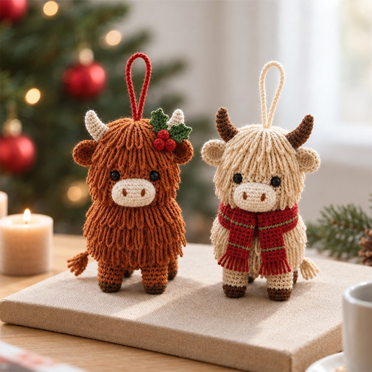 Diy Handmade Highland Cow Crochet Kit - Festive Hanging Ornament | Special Holiday Gift  - image 1