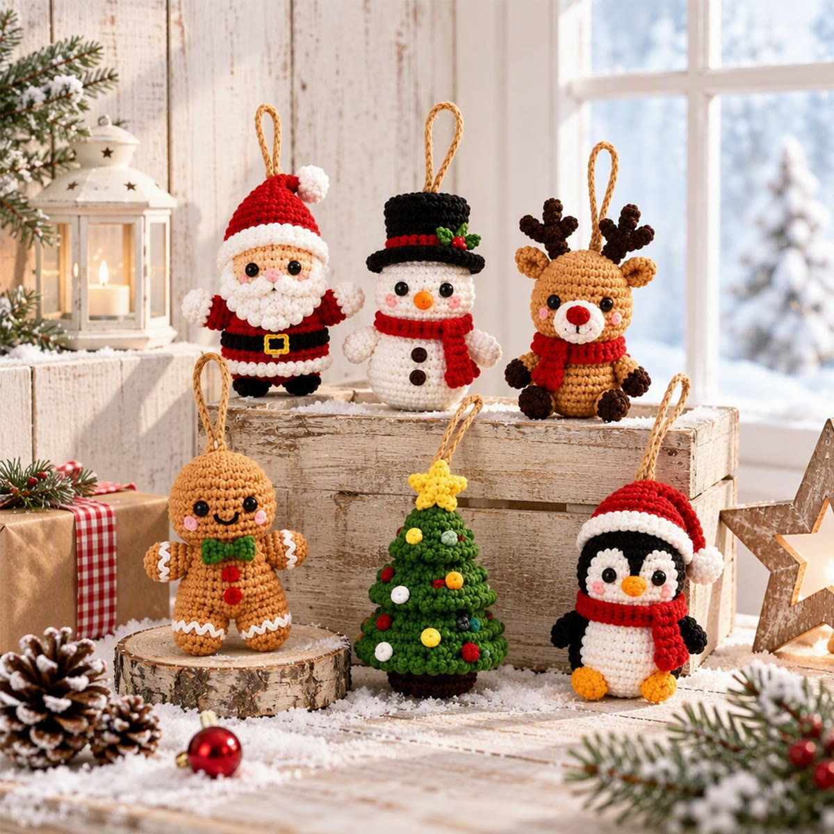 Diy Handmade Festive Ornaments Crochet Kit - Christmas Party Home Decor | Perfect Gift For Handmade Beginners - image 1