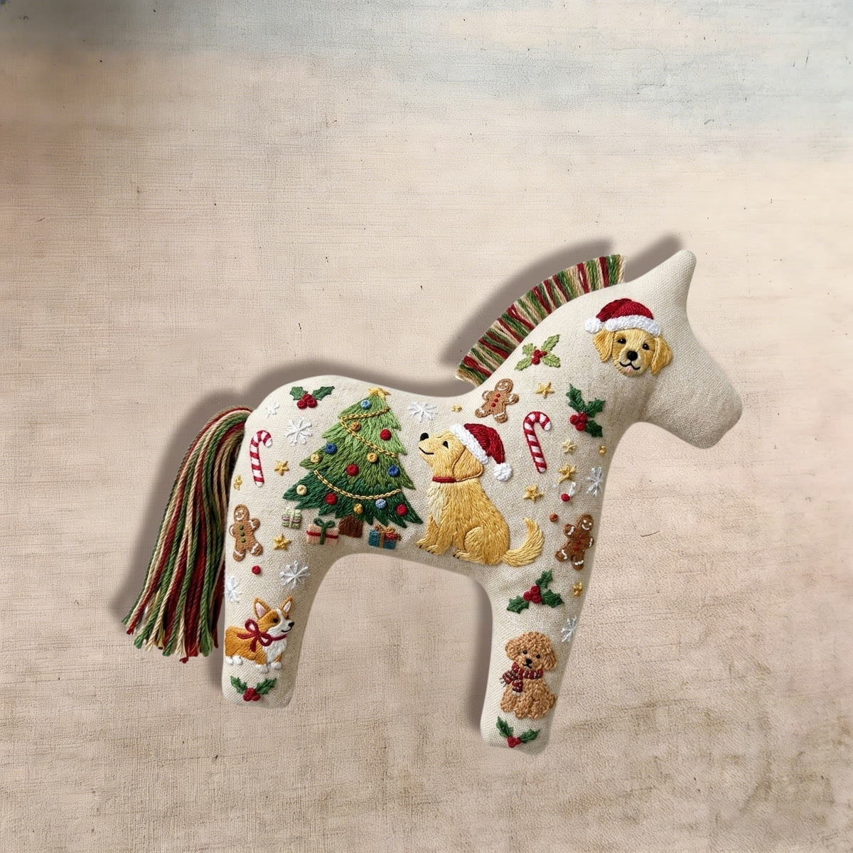 Rubbyoo Dala Horse Embroidery Kit - Christmas Playful Doggys | Adorable Festive Gift For Kids | Fantastic Nursery Room Decor - image 8