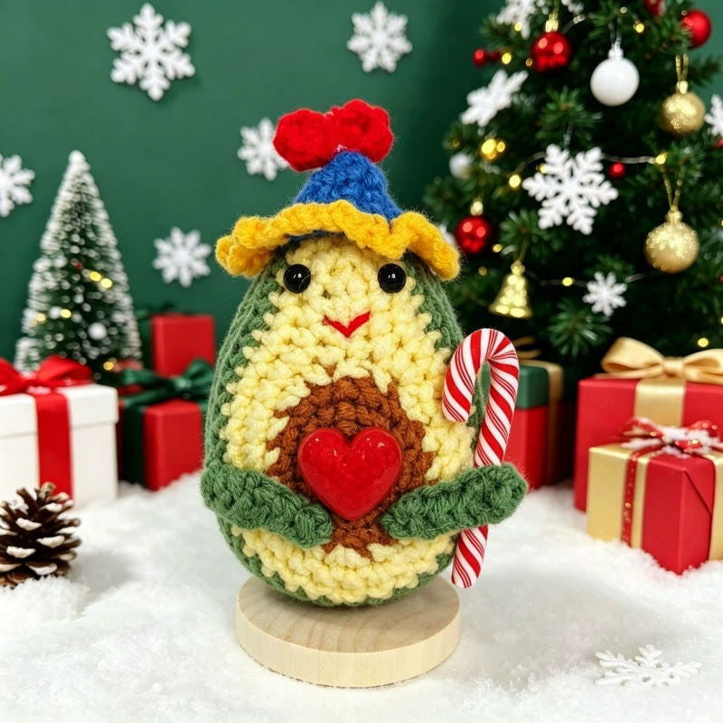 Rubbyoo Vintage Christmas Tree Ornament - Diy Crochet Xmas Hanging | Festive Holiday Home  Accent - Avocado - image 6
