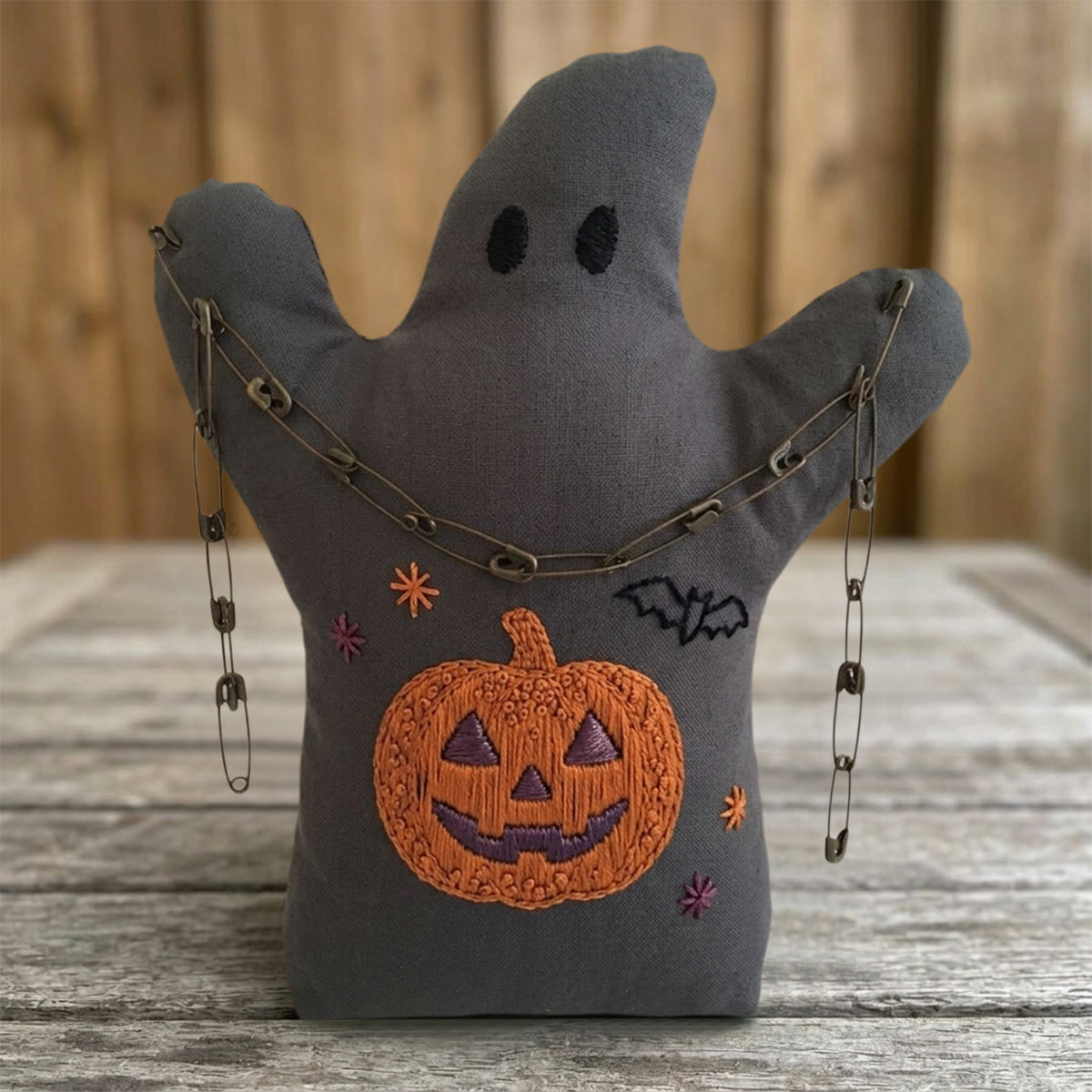 Rubbyoo Ghost Embroidery Kit - Mysterious Jack-o-lantern | Perfect Halloween Party Accent | Ideal Holiday Craft For Beginners - image 4