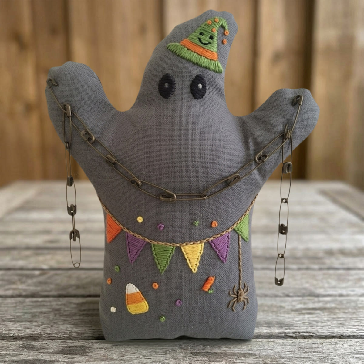 Rubbyoo Ghost Embroidery Kit - Colorful Ribbon | Simple Holiday Sewing Craft | Suitable For Halloween Party  - image 4