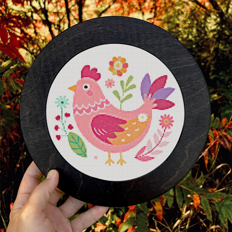  Cross Stitch Kit - Floral Hen | Cosy Sewing Artwork | Wall Hanging Craft - image 10