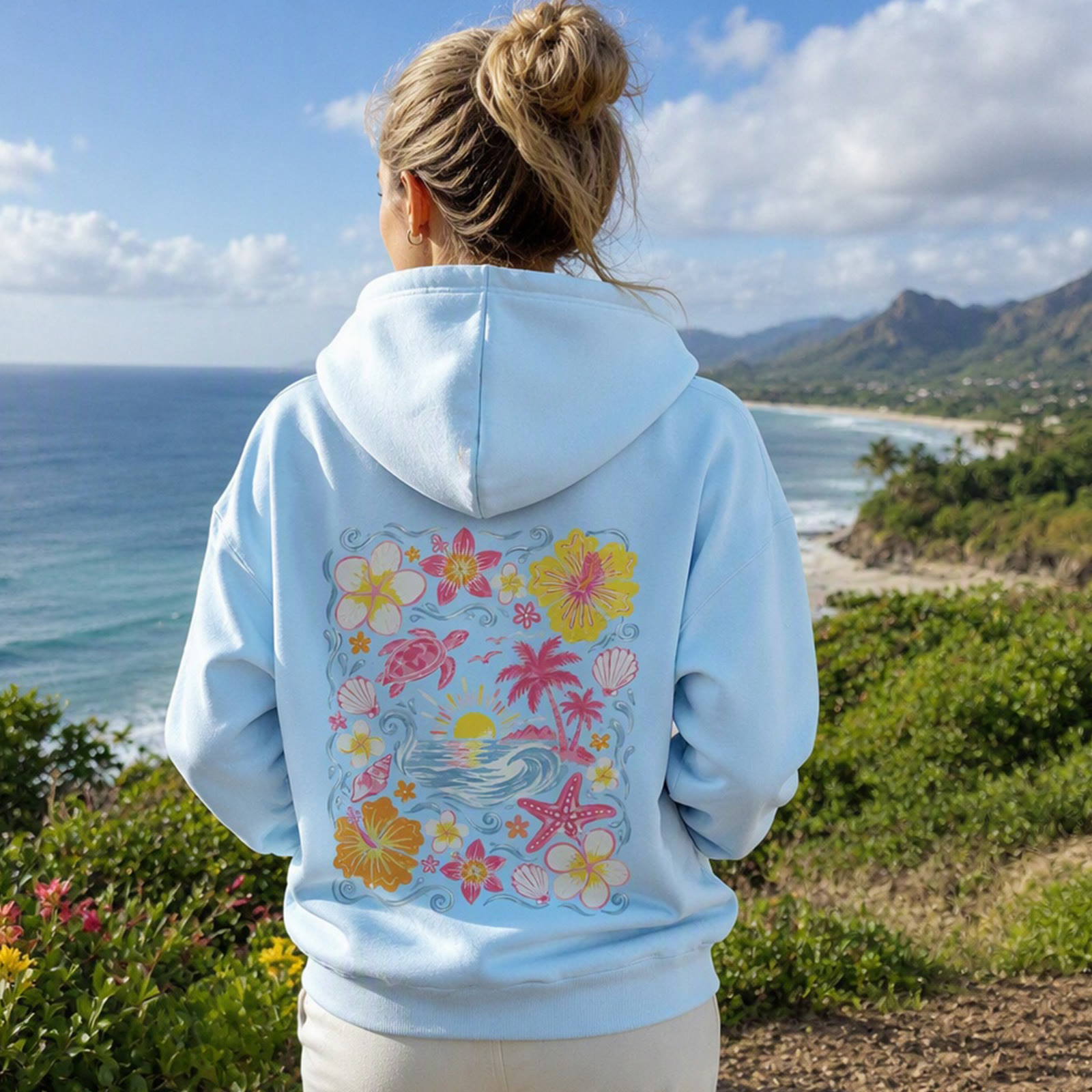 Rubbyoo Sunset Paradise Unisex Hoodie  - image 2