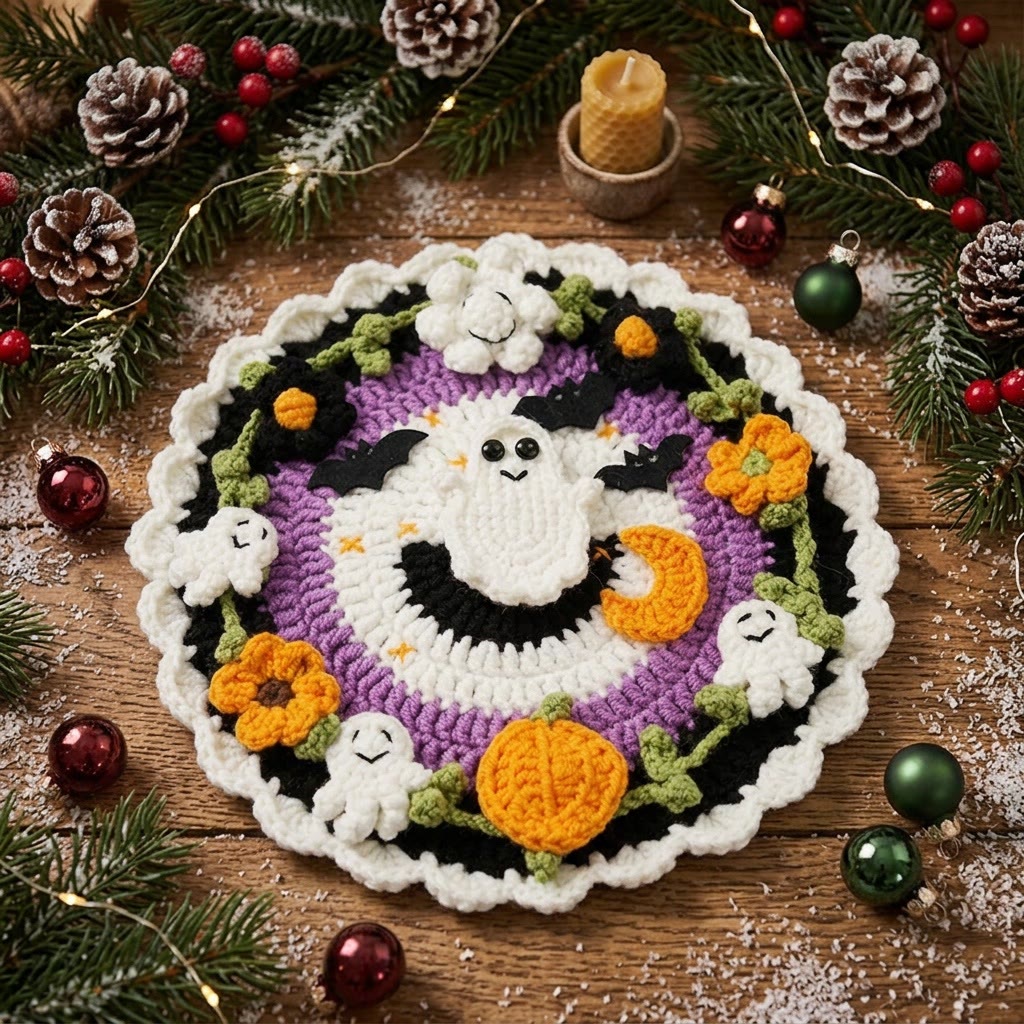 Rubbyoo Charming Holiday Coasters - Lovely Festive Crochet Art | Cozy Seasonal Table Decor - image 3