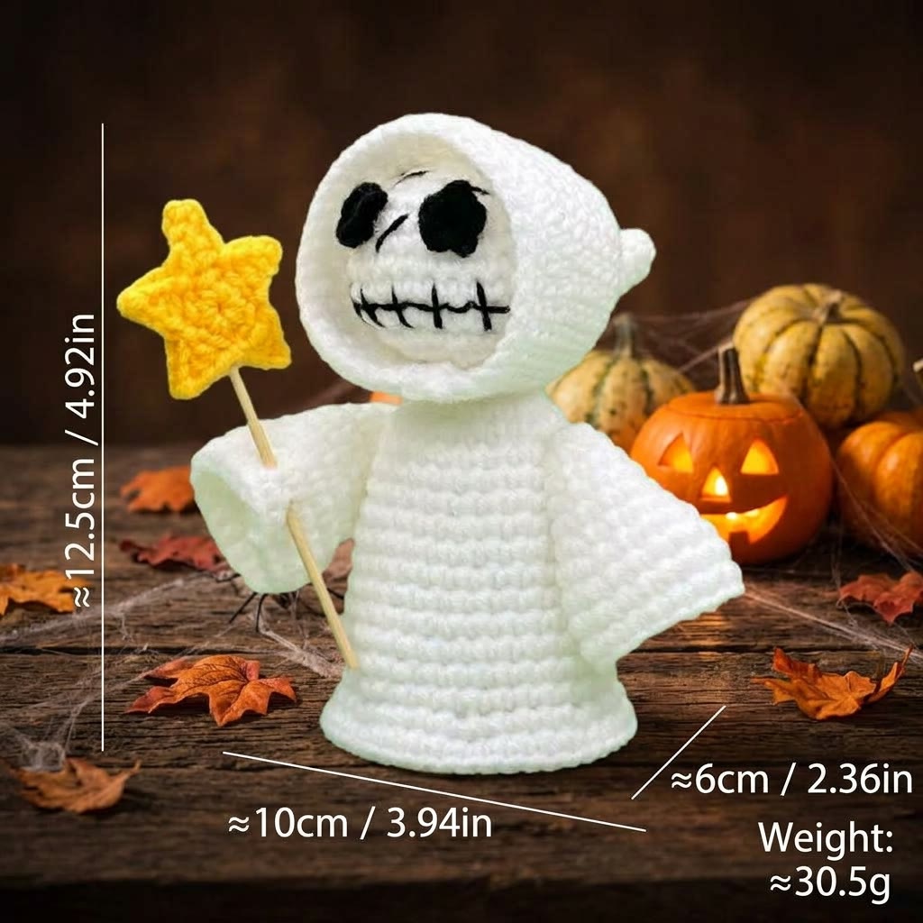 Rubbyoo Crochet Halloween Figurine - Quirky Festive Gift For Kids | Nice For Holiday Party  - Star Death God 2 - image 4