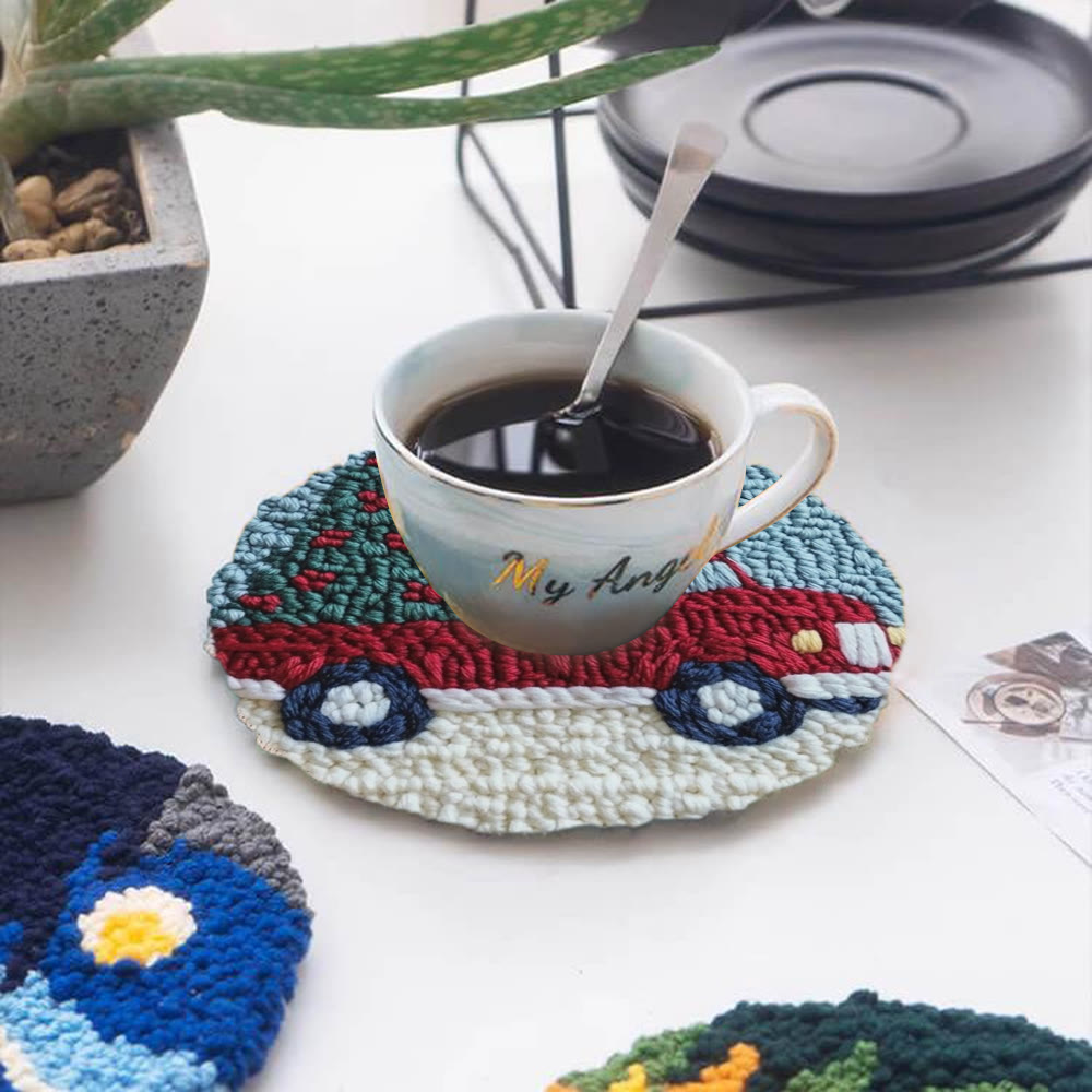 Christmas Journey Punch Needle Kit -  Xmas Vibe Home Ornament | Thoughtful Handmade Christmas Gift - 5 inch Coaster Kit - image 12