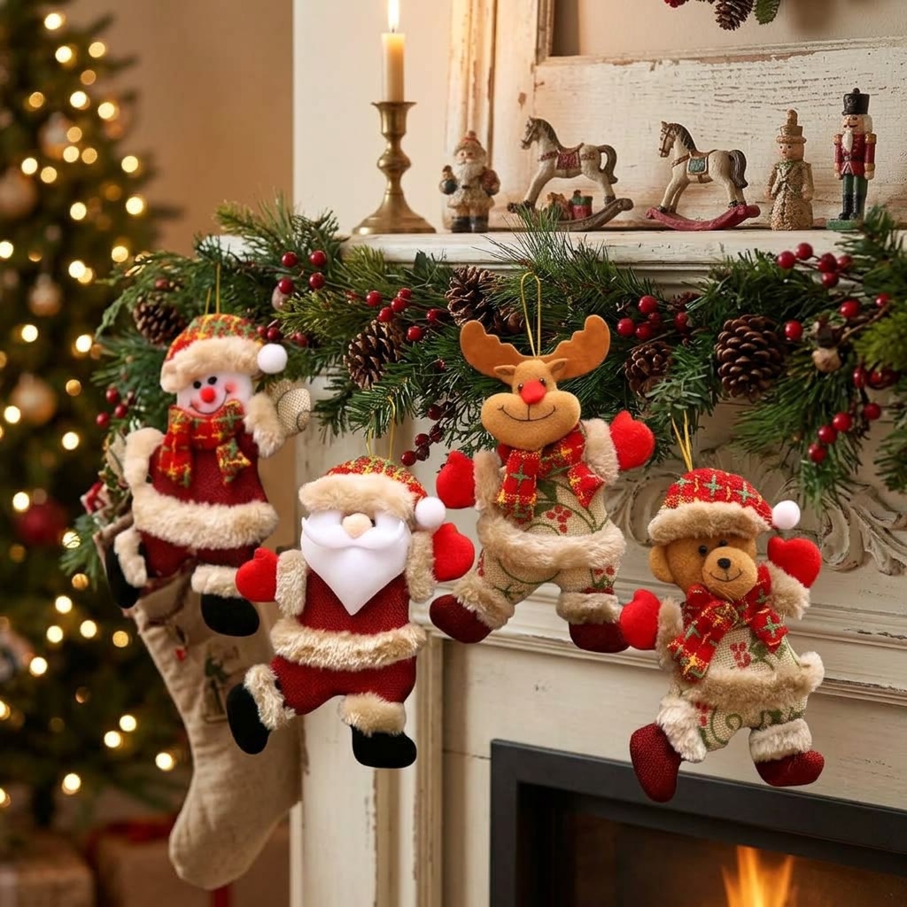 Rubbyoo Cozy Fabric Xmas Tree Ornament – Sweet Christmas Home Decor | Seasonal Holiday Displays  - image 1