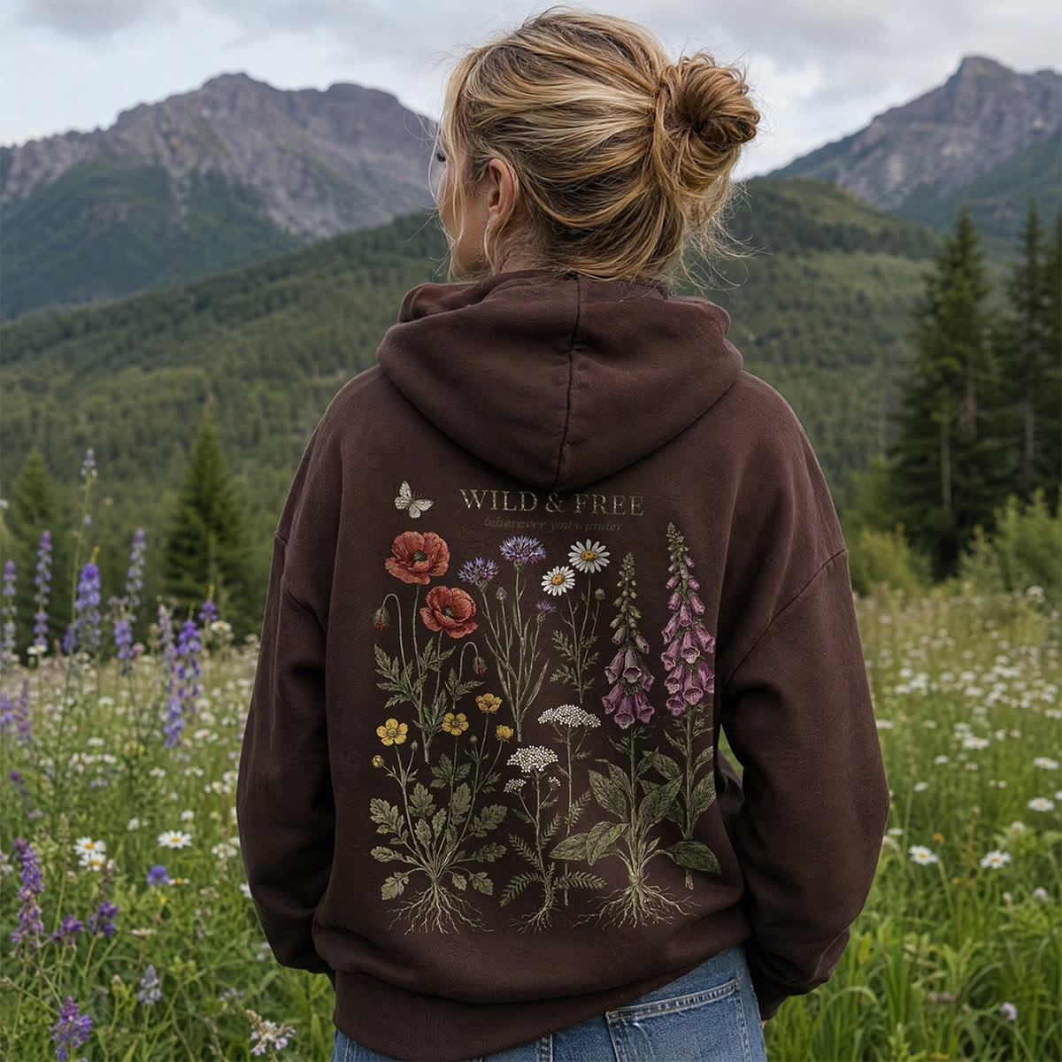 Rubbyoo Wild & Free Unisex Hoodie - image 3