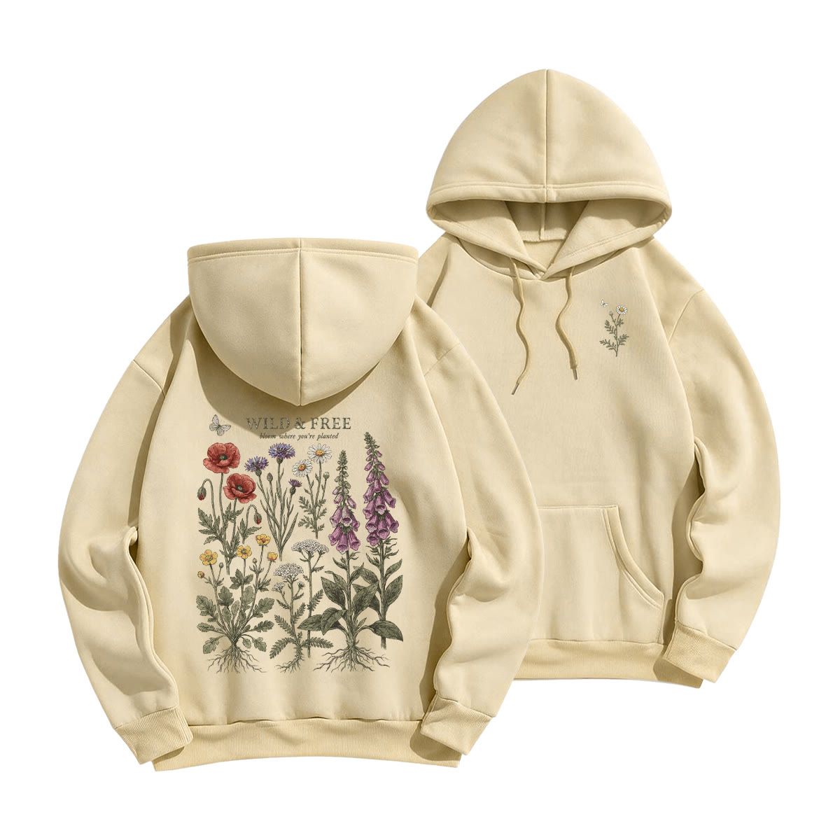 Rubbyoo Wild & Free Unisex Hoodie - Light Coffee - 2XL - image 13