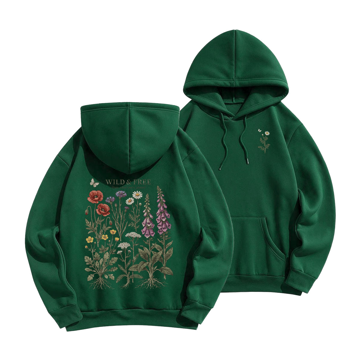 Rubbyoo Wild & Free Unisex Hoodie - Light Blue - 2XL - image 19