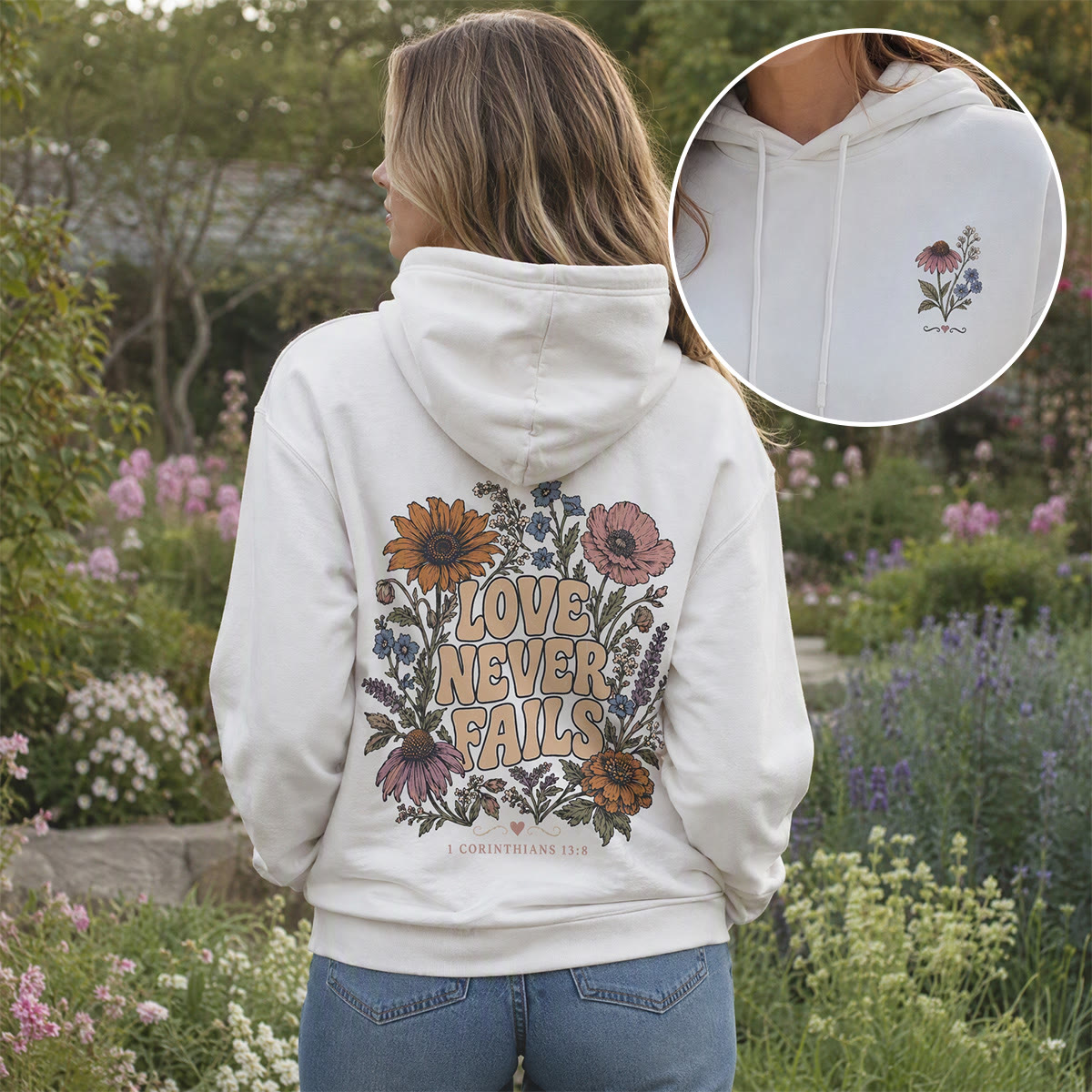 Rubbyoo Love Never Fails Unisex Hoodie - image 3