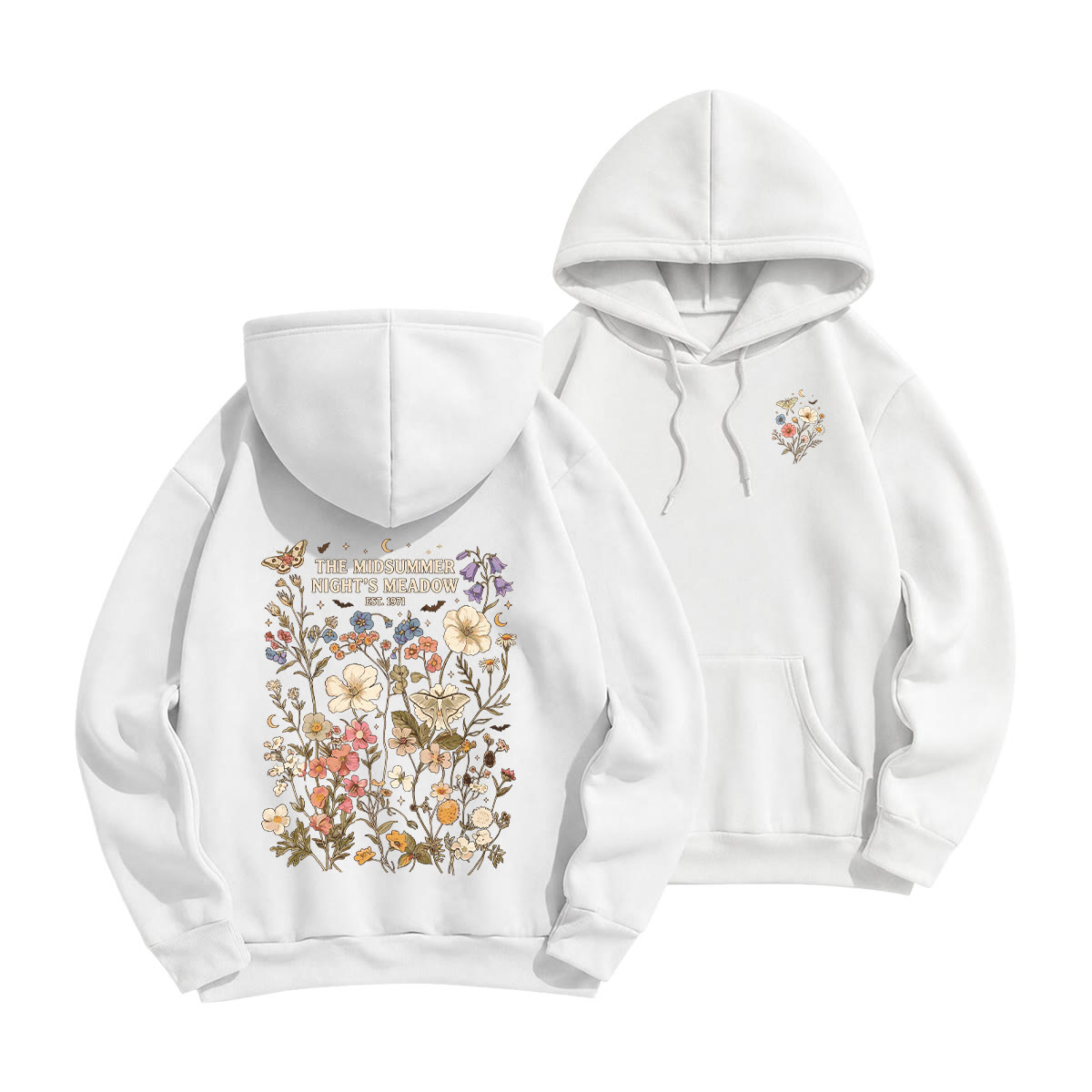 Rubbyoo Midsummer Night's Meadow Unisex Hoodie - White - 2XL - image 19