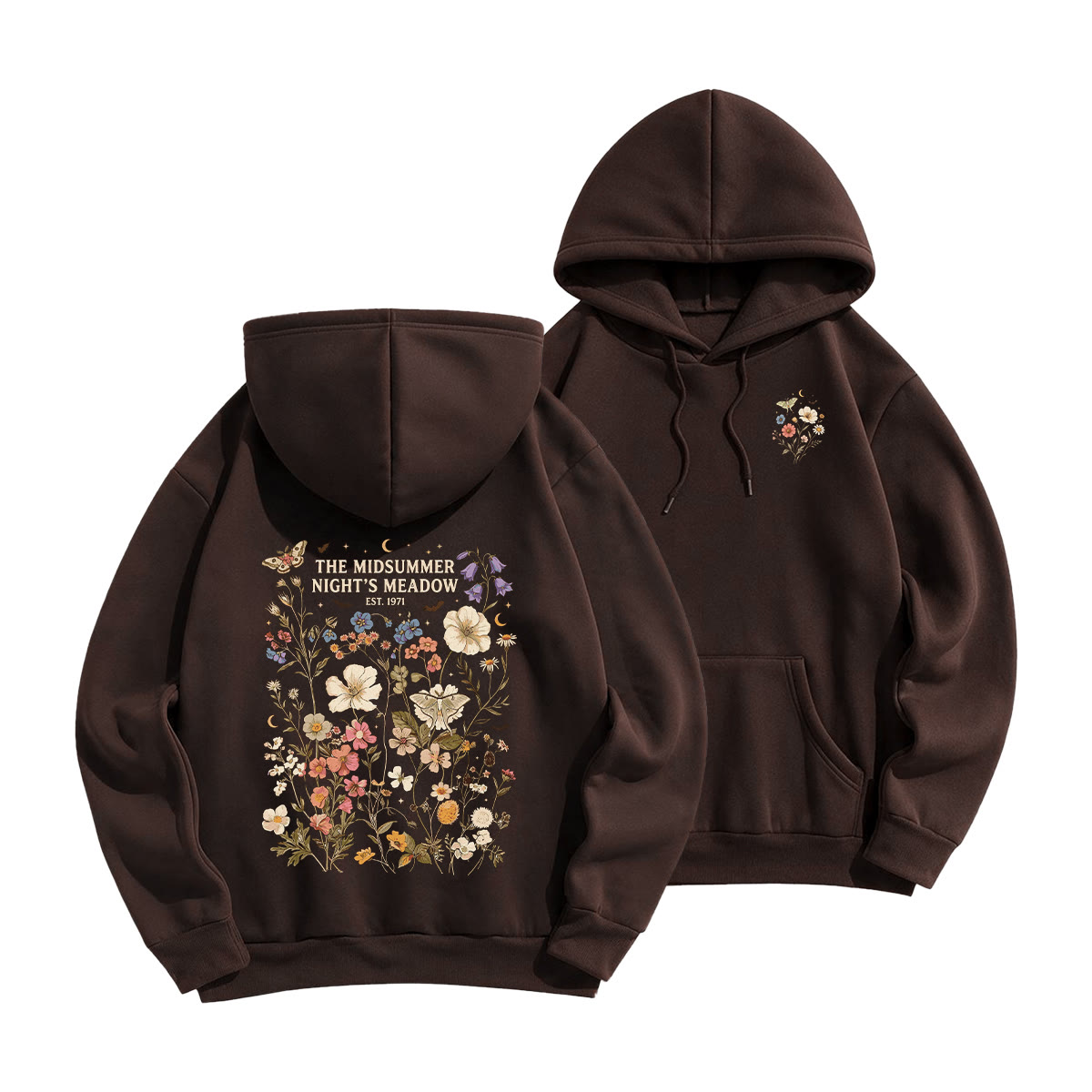 Rubbyoo Midsummer Night's Meadow Unisex Hoodie - Coffee - 2XL - image 1