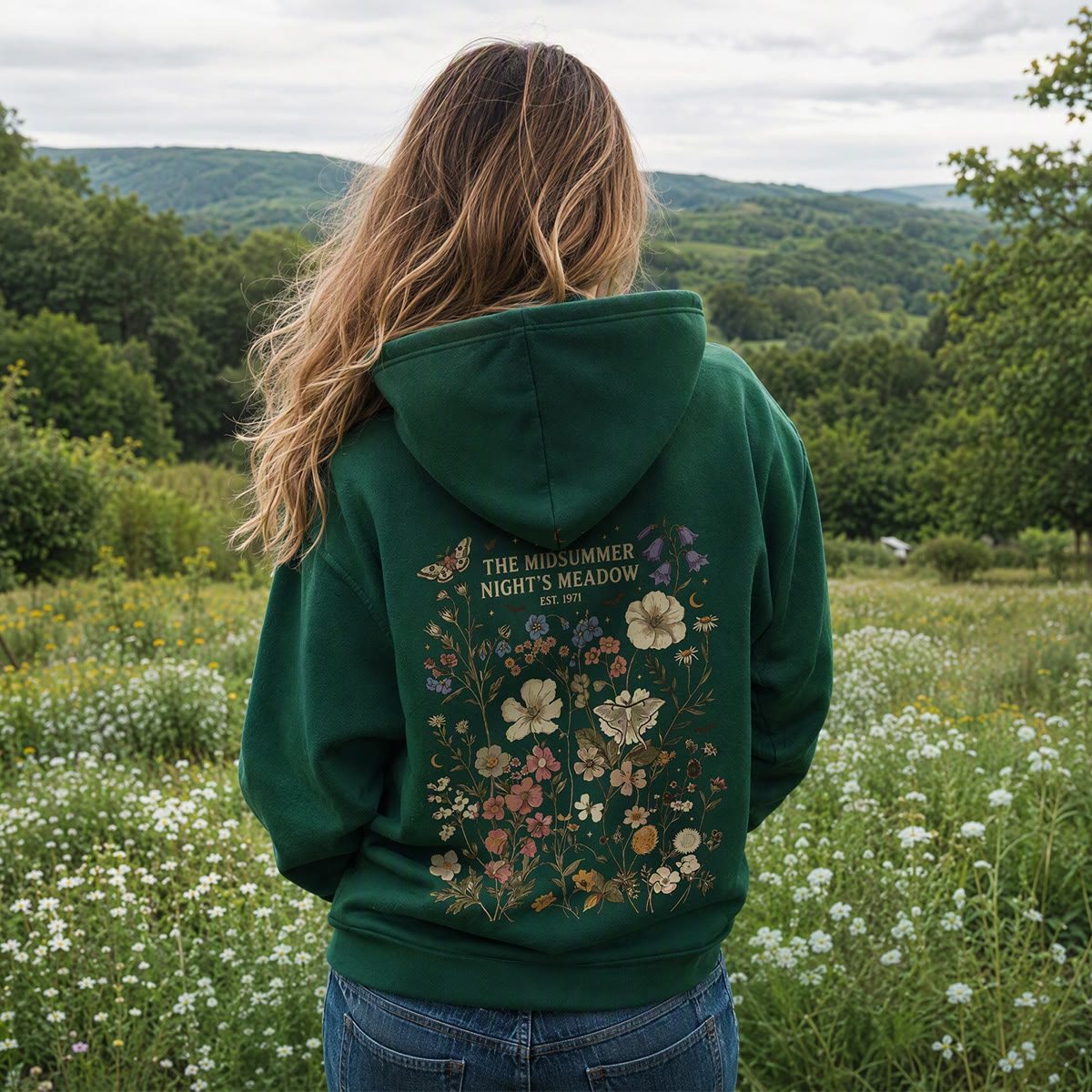 Rubbyoo Midsummer Night's Meadow Unisex Hoodie - image 4