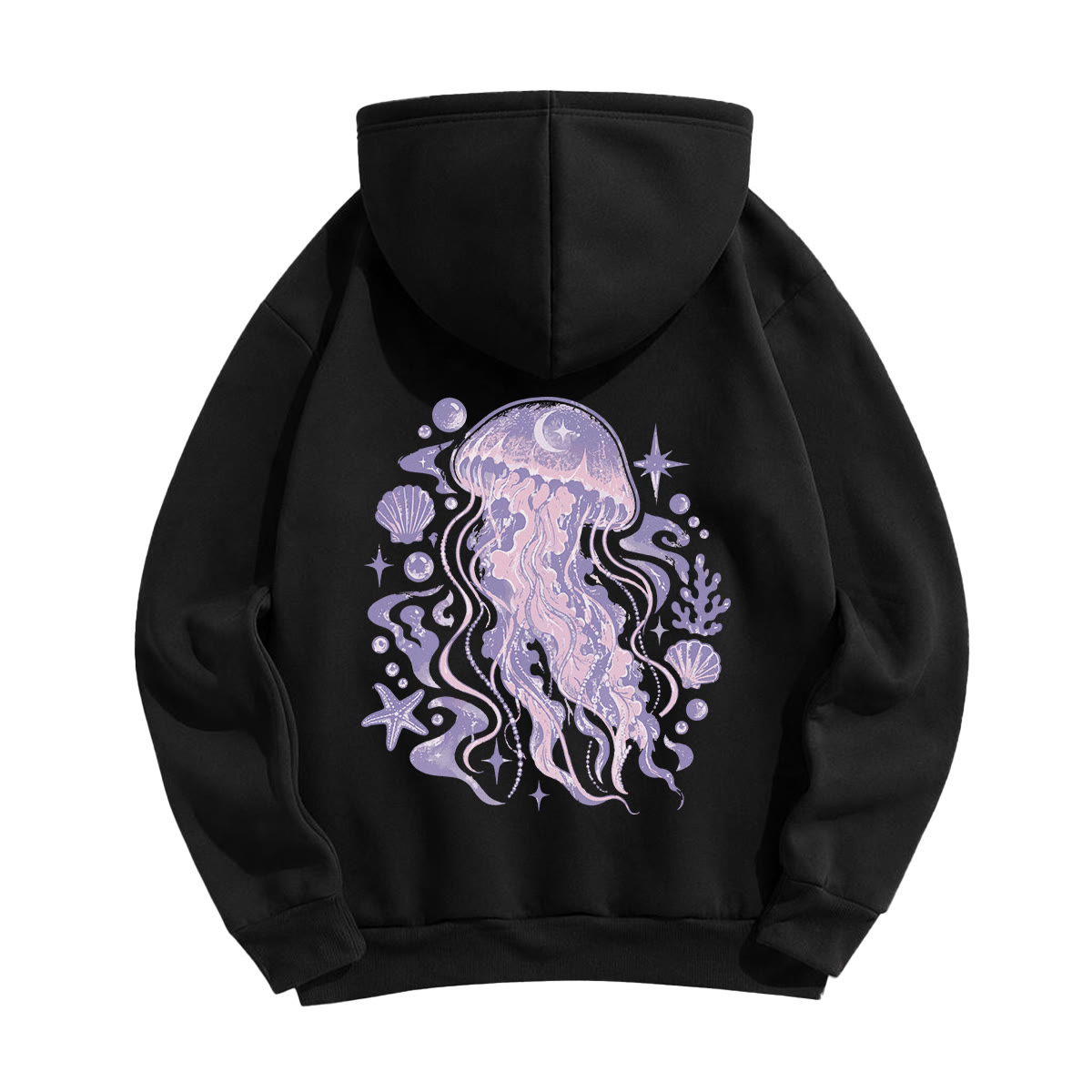 Rubbyoo Dreamy Purple Jellyfish Unisex Hoodie - image 6