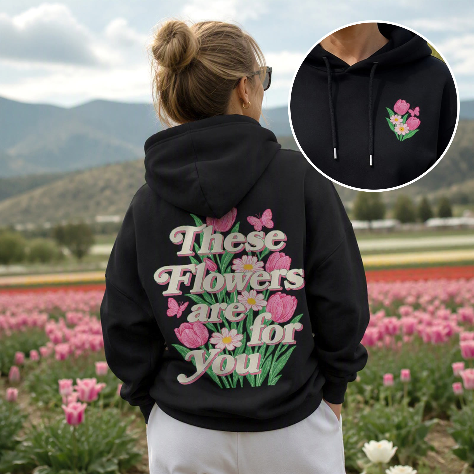Rubbyoo These Flowers Are For You Unisex Hoodie - image 4