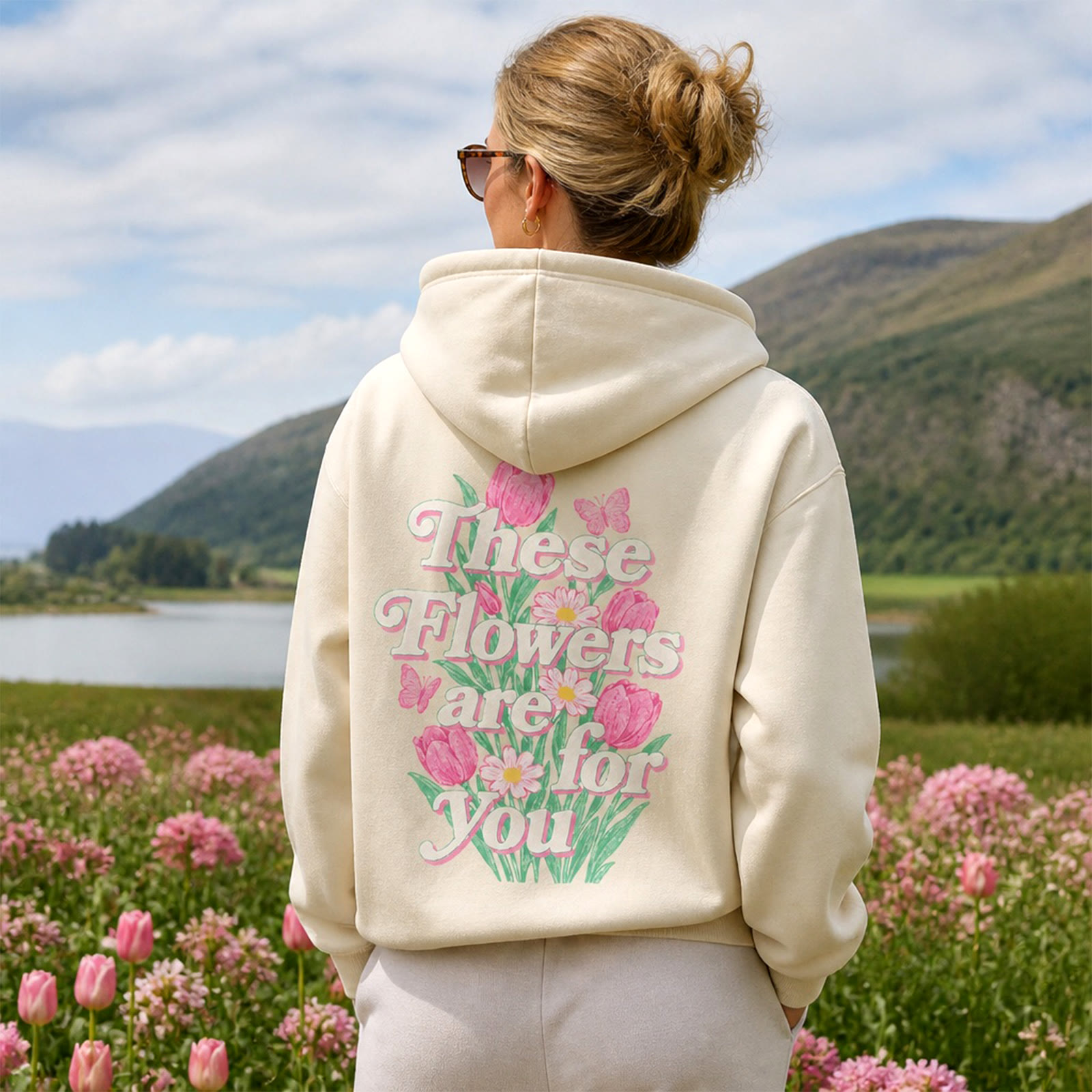 Rubbyoo These Flowers Are For You Unisex Hoodie - image 3