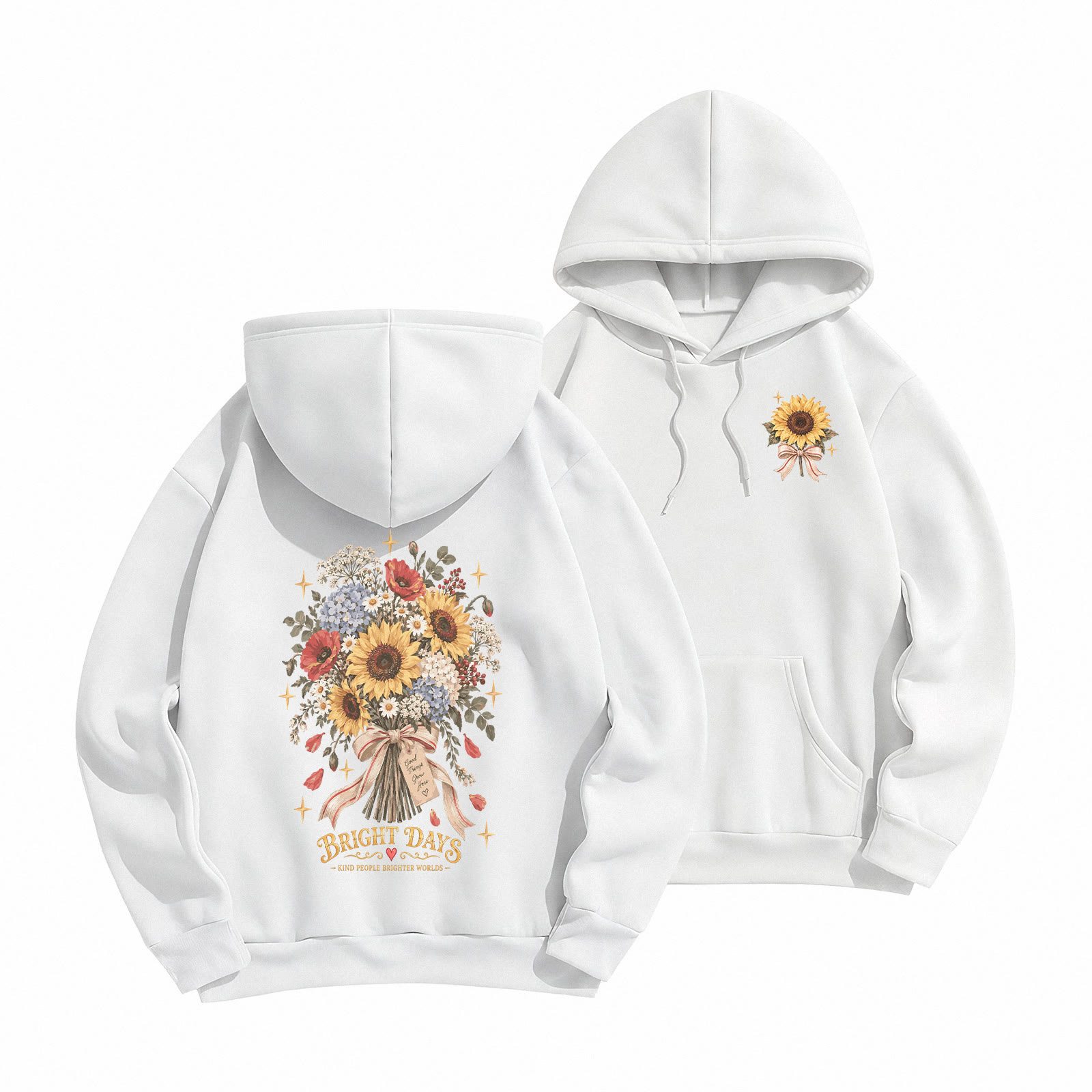 Rubbyoo Bright Days Unisex Hoodie - White - 2XL - image 13