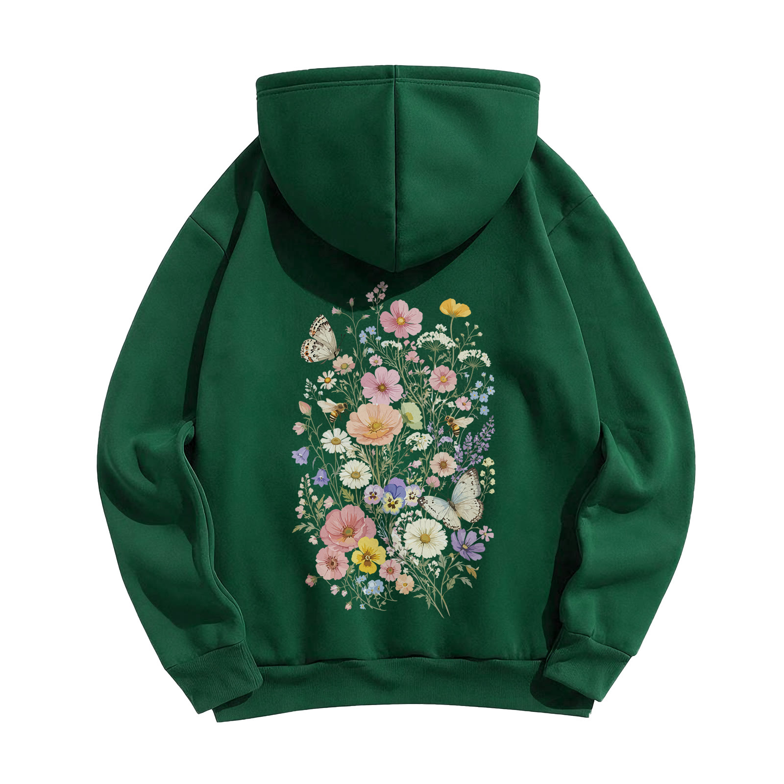 Rubbyoo Vintage Wildflower Meadow Unisex Hoodie - image 12