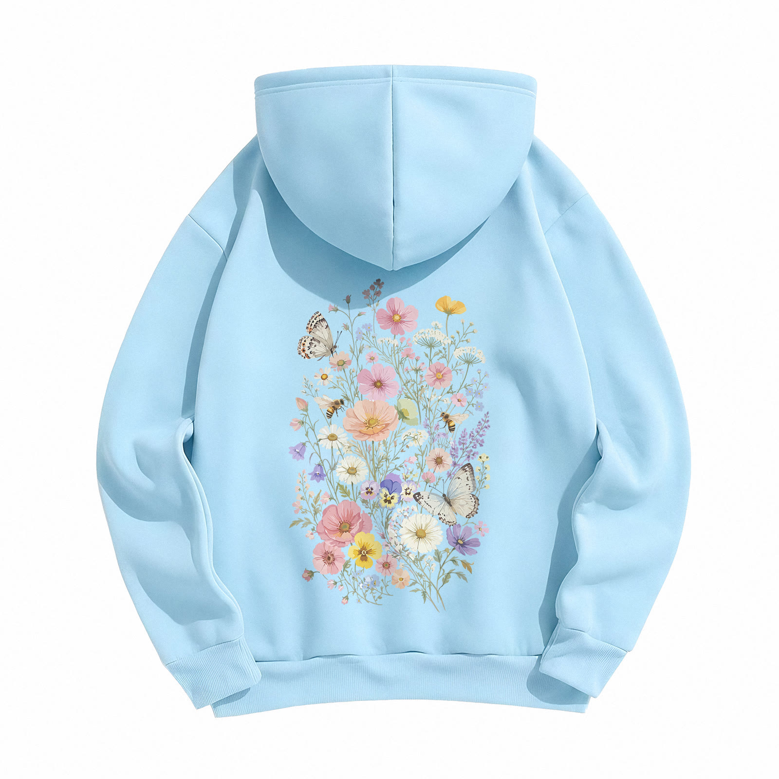 Rubbyoo Vintage Wildflower Meadow Unisex Hoodie - image 24