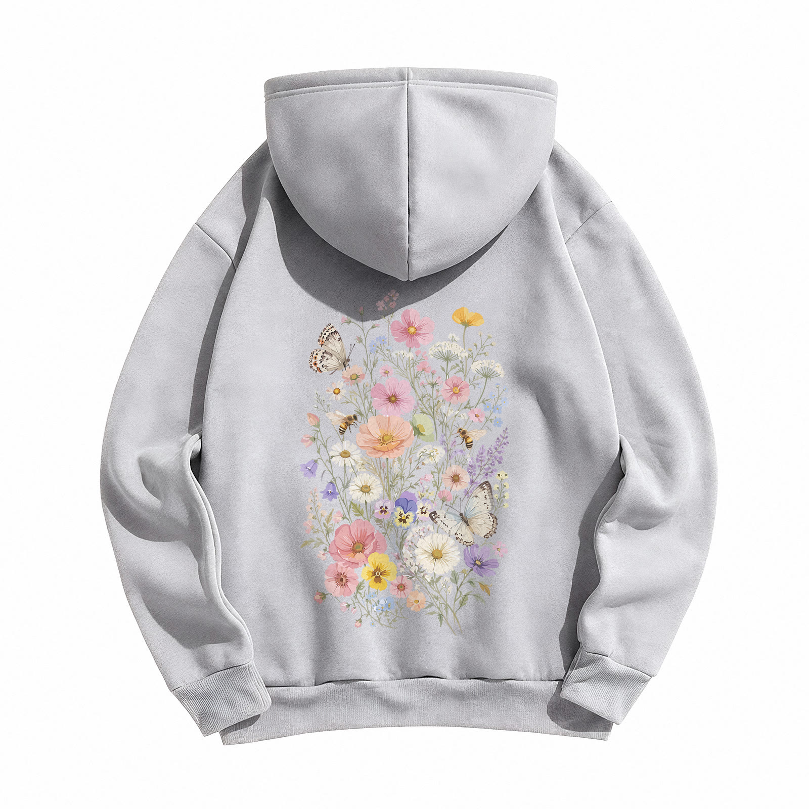 Rubbyoo Vintage Wildflower Meadow Unisex Hoodie - image 5