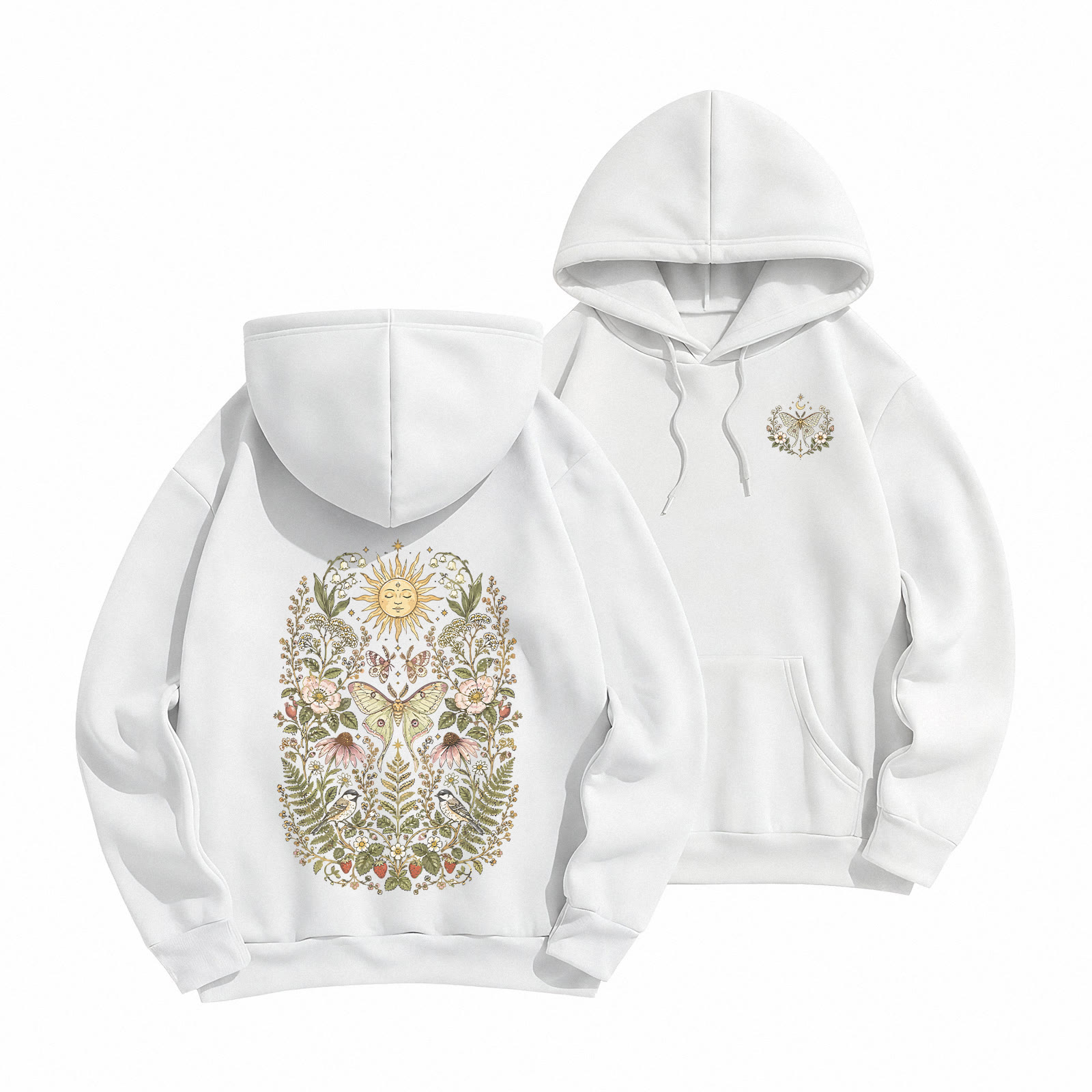 Rubbyoo Mystical Celestial World  Unisex Hoodie - White - 2XL - image 13